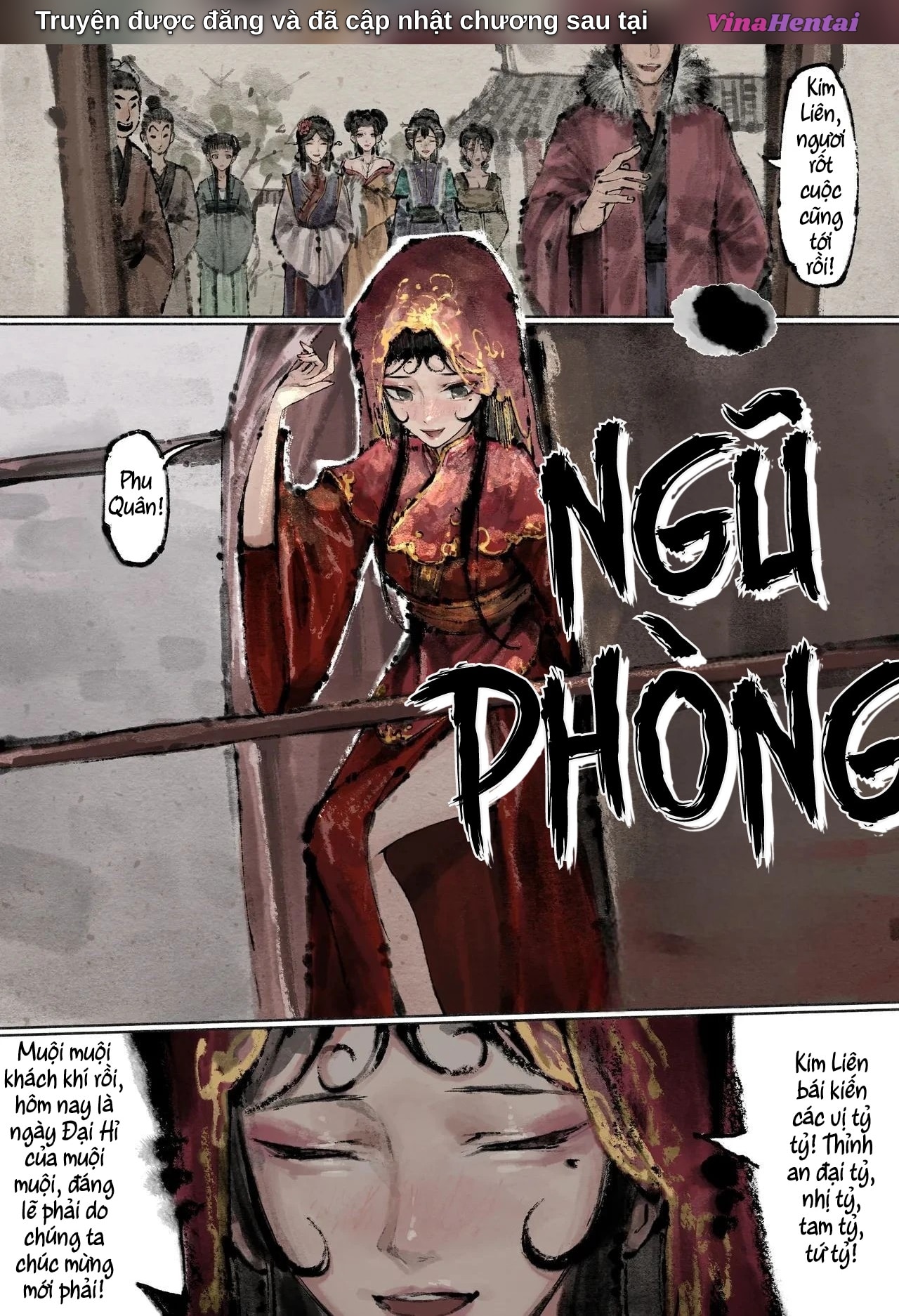 HentaiVN.net - Ảnh 3 - Kim bình mai (tiếp) - Chương 13( Ngũ phòng- Quy lai)
