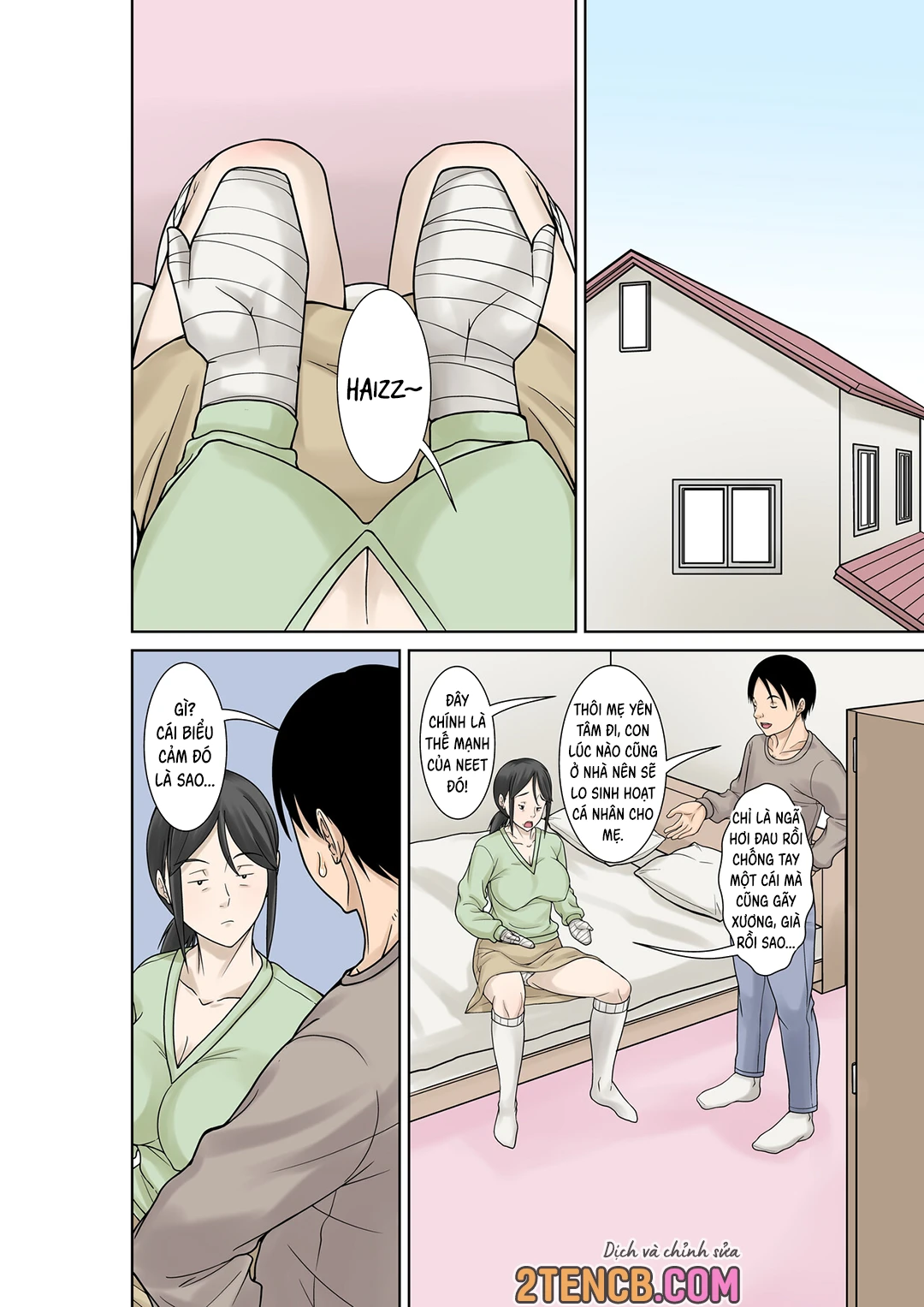 HentaiVN.net - Ảnh 7 - Okaasan ga Kossetsushita no de Musuko no Ore ga Kaigosuru - Oneshot