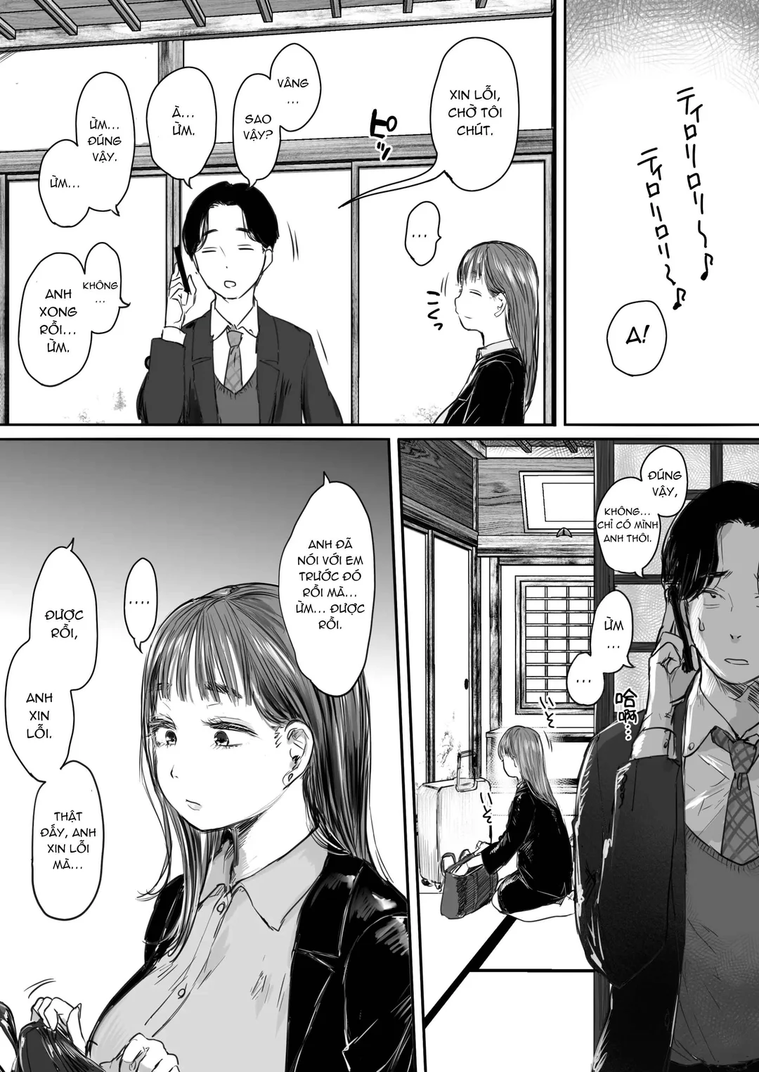 HentaiVN.net - Ảnh 11 - Shucchou, Kouhai to Aibeya. Yukishi Nure Hada ni Shiboritsukusareta Yoru - Chương 1