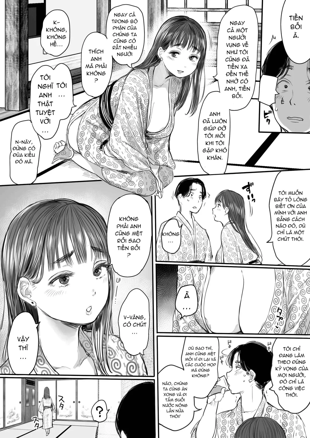 HentaiVN.net - Ảnh 16 - Shucchou, Kouhai to Aibeya. Yukishi Nure Hada ni Shiboritsukusareta Yoru - Chương 1