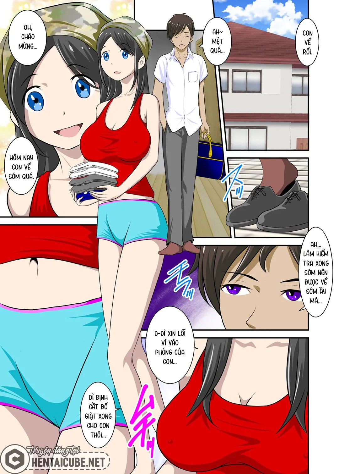HentaiVN.net - Ảnh 3 - Mẹ ruột – Mẹ kế và Tôi [Okaa-san to Okaa-san to Boku no Seiseikatsu] - Oneshot