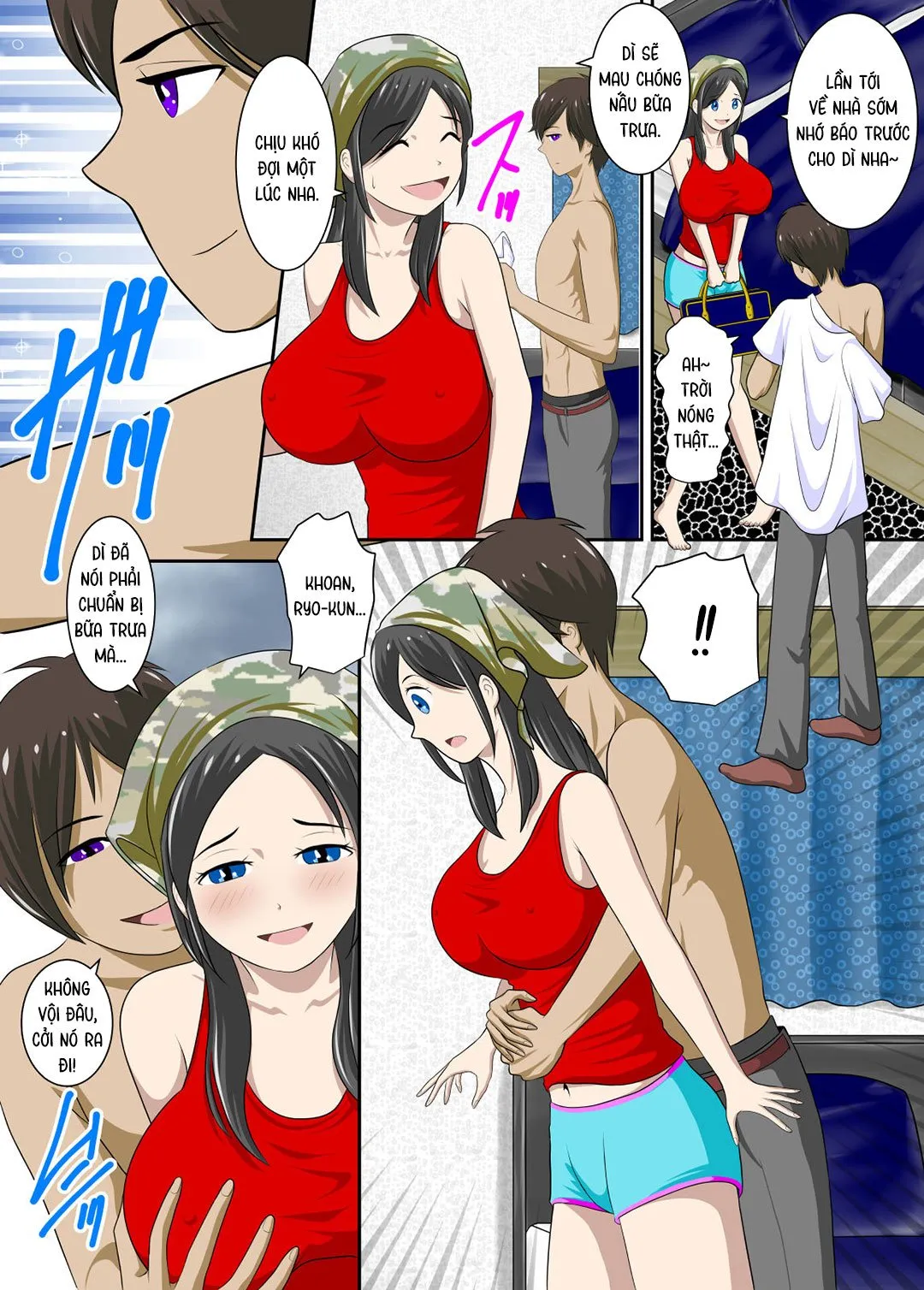 HentaiVN.net - Ảnh 4 - Mẹ ruột – Mẹ kế và Tôi [Okaa-san to Okaa-san to Boku no Seiseikatsu] - Oneshot