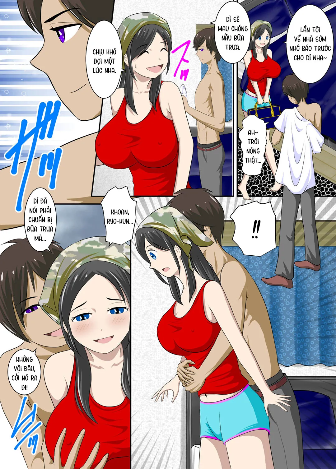 HentaiVN.net - Ảnh 4 - Mẹ ruột – Mẹ kế và Tôi [Okaa-san to Okaa-san to Boku no Seiseikatsu] - Chap 1