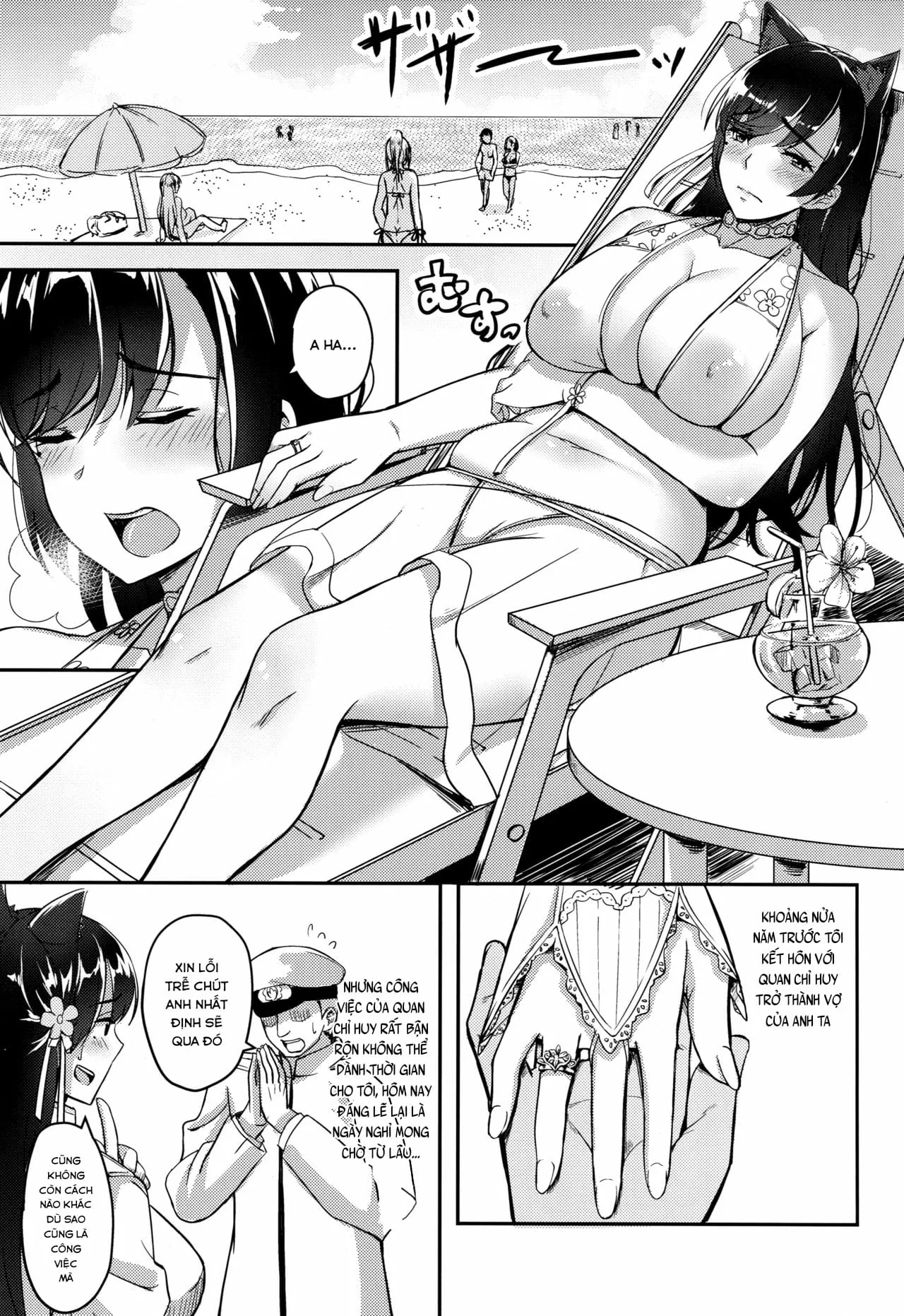 HentaiVN.net - Ảnh 3 - Hitozuma Wa Yokkyuu Fuman [~Atago No Baai~] - Oneshot