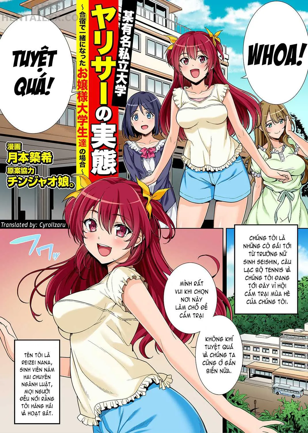 HentaiVN.net - Ảnh 3 - Bou Yuumei Shiritsu Daigaku YariCir No Jittai ~ [Gasshukusaki De Issho Ni Natta Ojou-Sama Daigakusei-Tachi No Baai~] - Chap 1