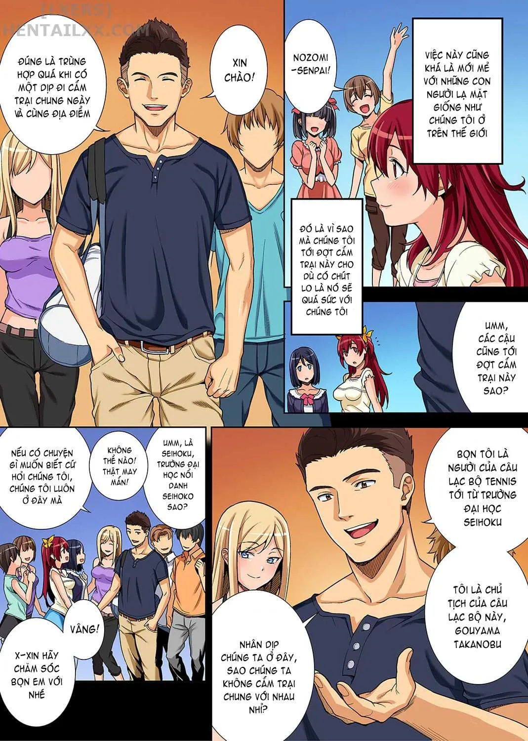 HentaiVN.net - Ảnh 5 - Bou Yuumei Shiritsu Daigaku YariCir No Jittai ~ [Gasshukusaki De Issho Ni Natta Ojou-Sama Daigakusei-Tachi No Baai~] - Chap 1