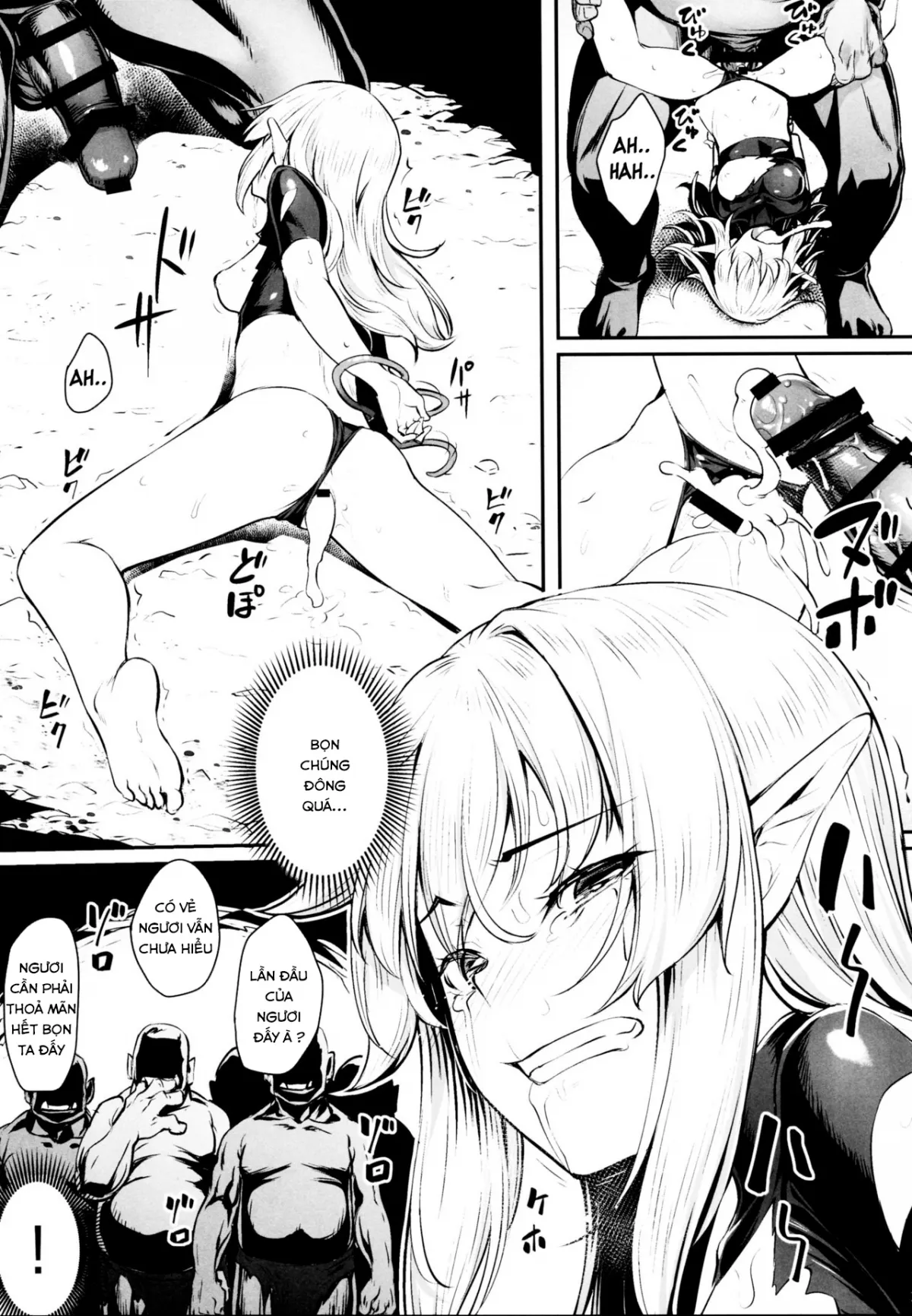 HentaiVN.net - Ảnh 16 - Orc ni Torawareta Elf wa [Orc bắt được chị Elf và cái kết, đừng nhẹ dạ cả tin] - Oneshot