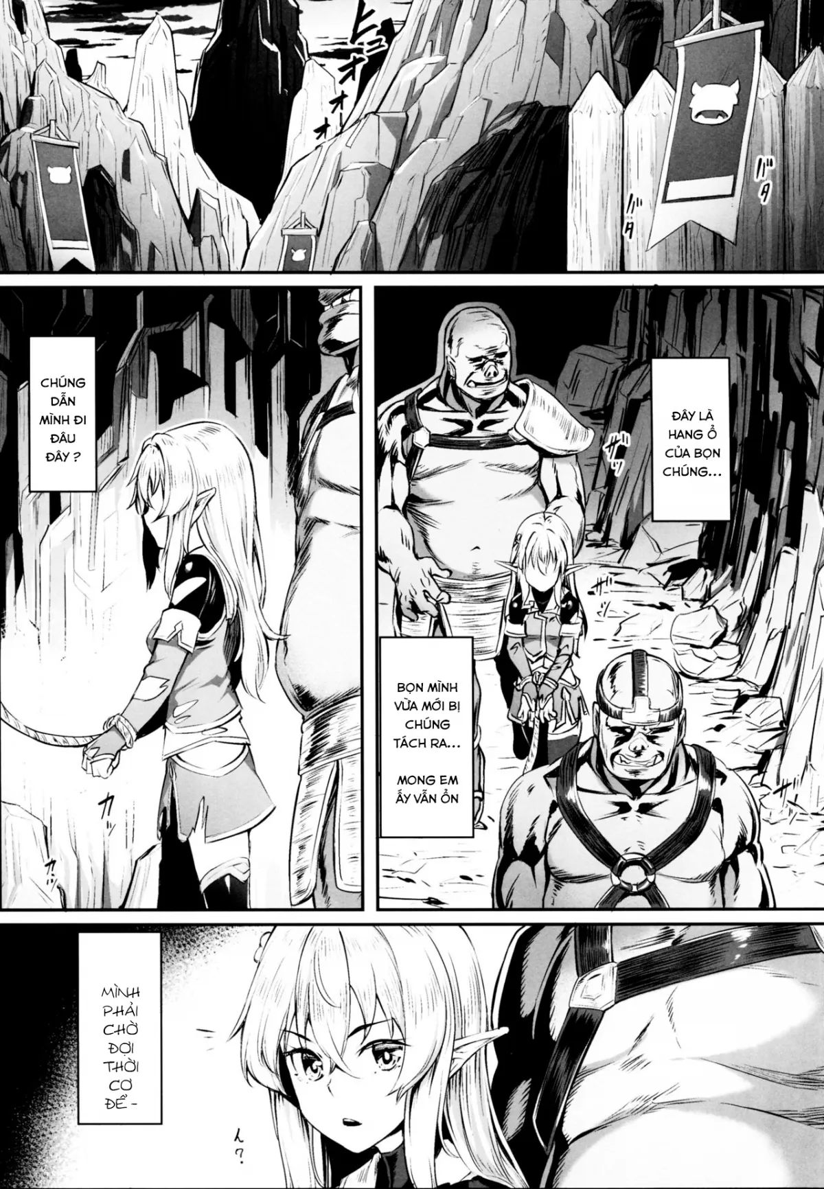 HentaiVN.net - Ảnh 6 - Orc ni Torawareta Elf wa [Orc bắt được chị Elf và cái kết, đừng nhẹ dạ cả tin] - Oneshot