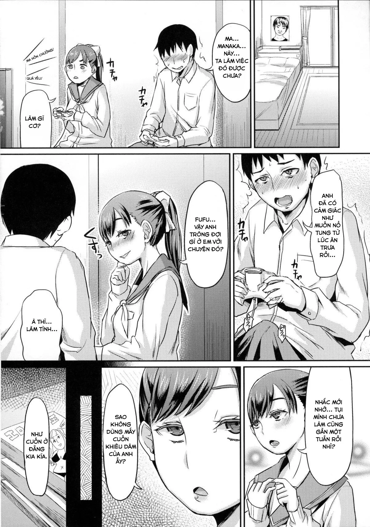 HentaiVN.net - Ảnh 4 - Kuro Manaka no Fumifumi Oshioki [Dark Manaka's Foot-Stomping Punishment] - Oneshot