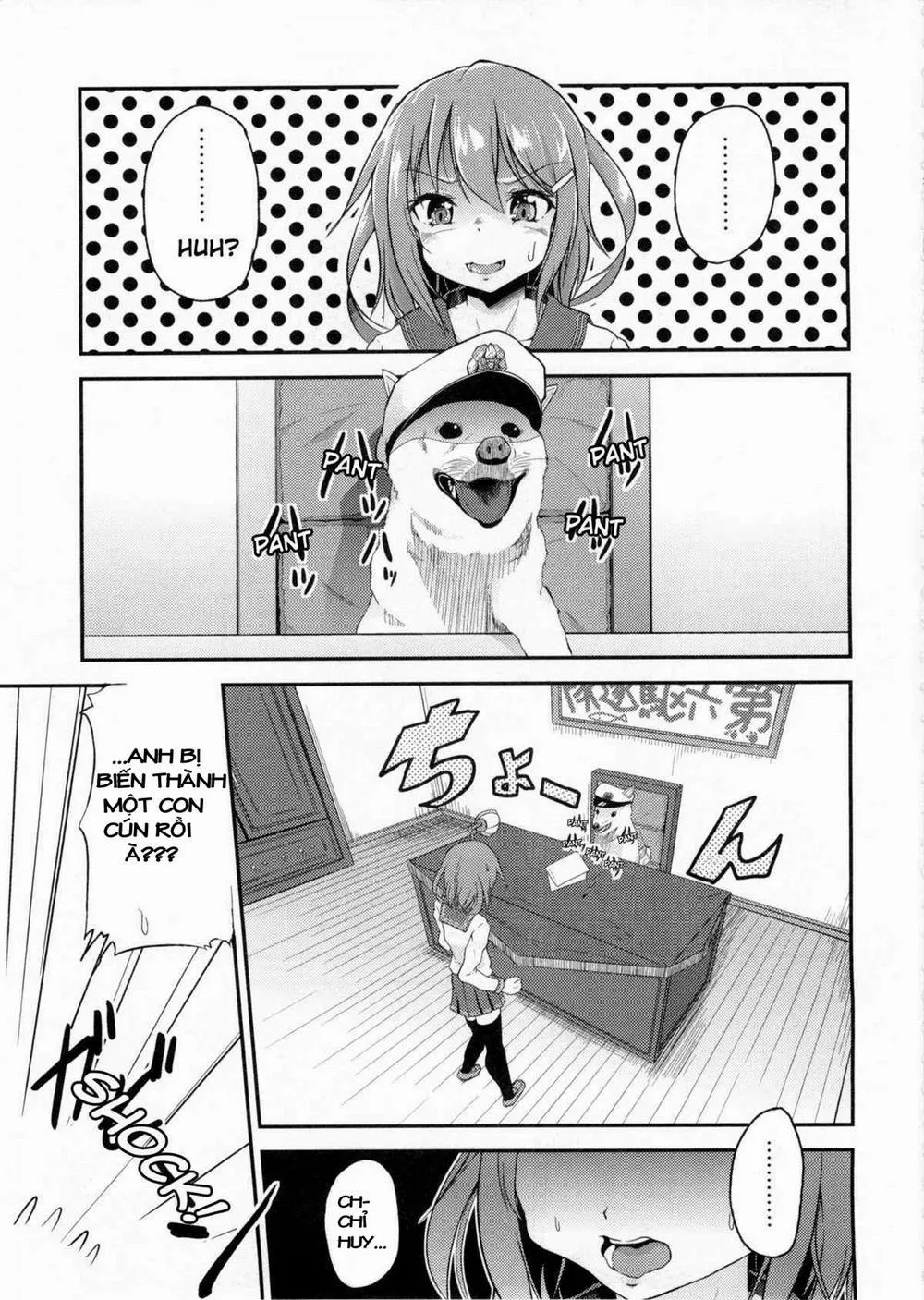 HentaiVN.net - Ảnh 3 - [LOLI] Shireikan Ga Wanko Ni Nacchatta!! (Kantai Collection) - Oneshot