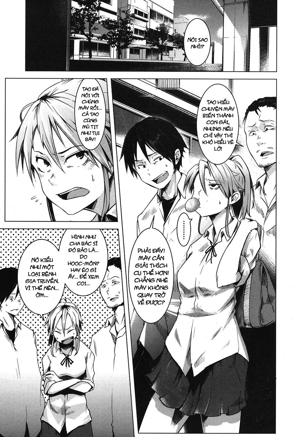 HentaiVN.net - Ảnh 4 - Thủ lĩnh chúng tôi là một người chuyển giới [Orera no Heddo wa Nyotaika Yannkii] - Oneshot