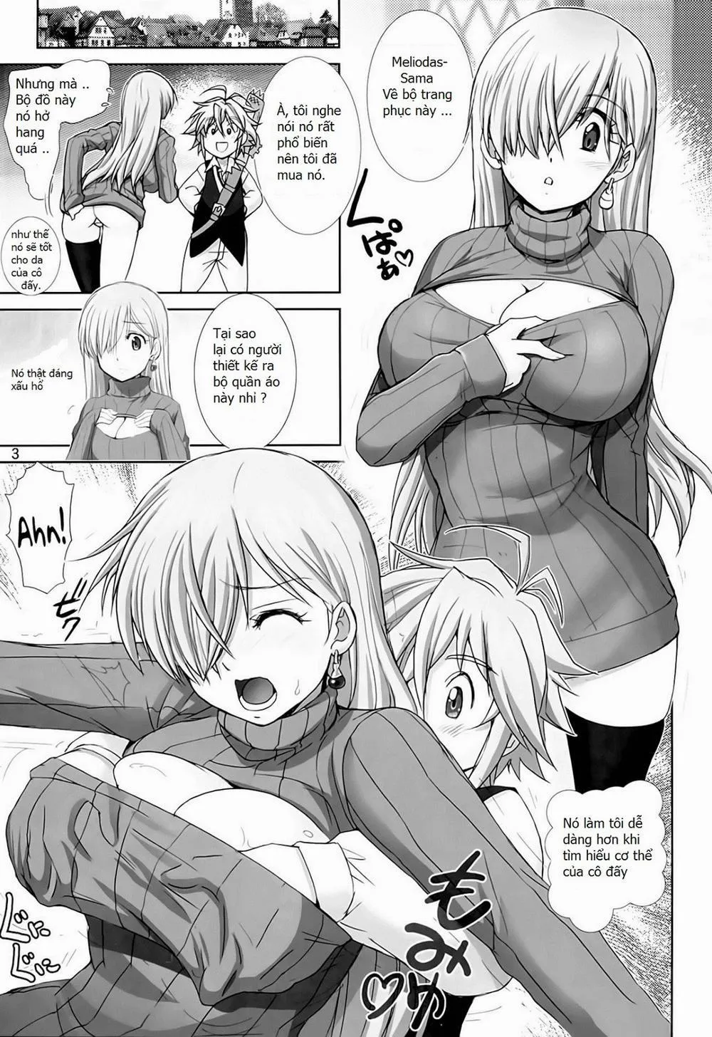 HentaiVN.net - Ảnh 2 - Elizabeth Ni Rei No Sweater Kisete Mita (Nanatsu no Taizai) - Chương One shot