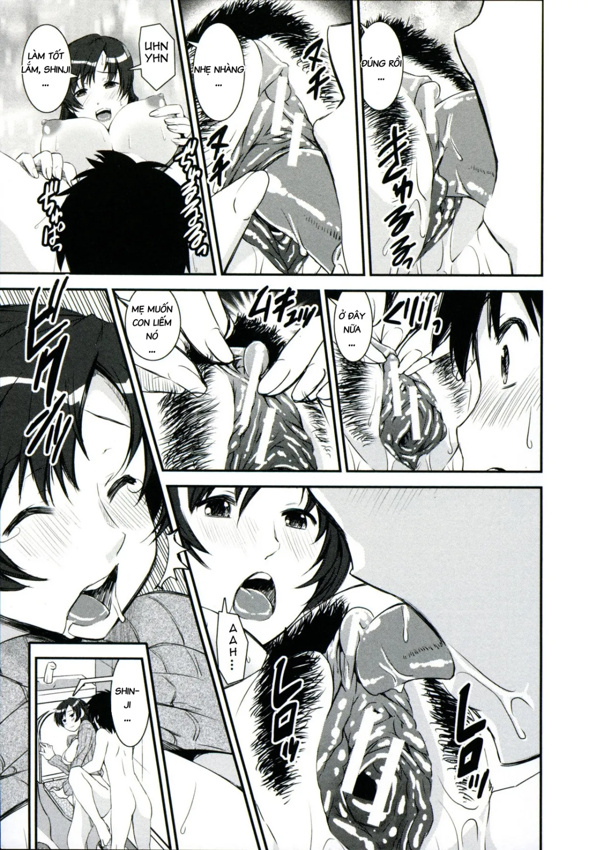 HentaiVN.net - Ảnh 12 - Mẹ tôi là con đĩ trong toilet [Mother Becomes a Bitch in the Toilet] - Oneshot