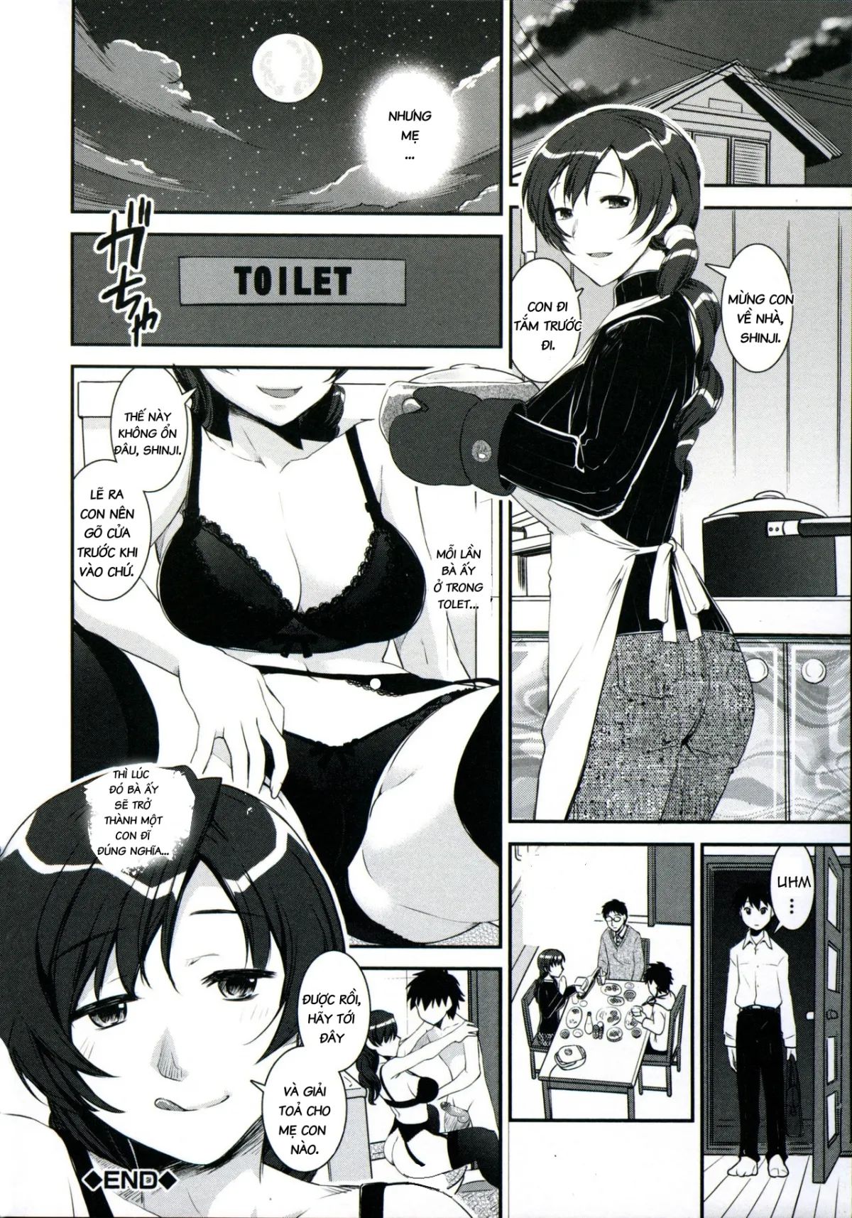 HentaiVN.net - Ảnh 21 - Mẹ tôi là con đĩ trong toilet [Mother Becomes a Bitch in the Toilet] - Oneshot