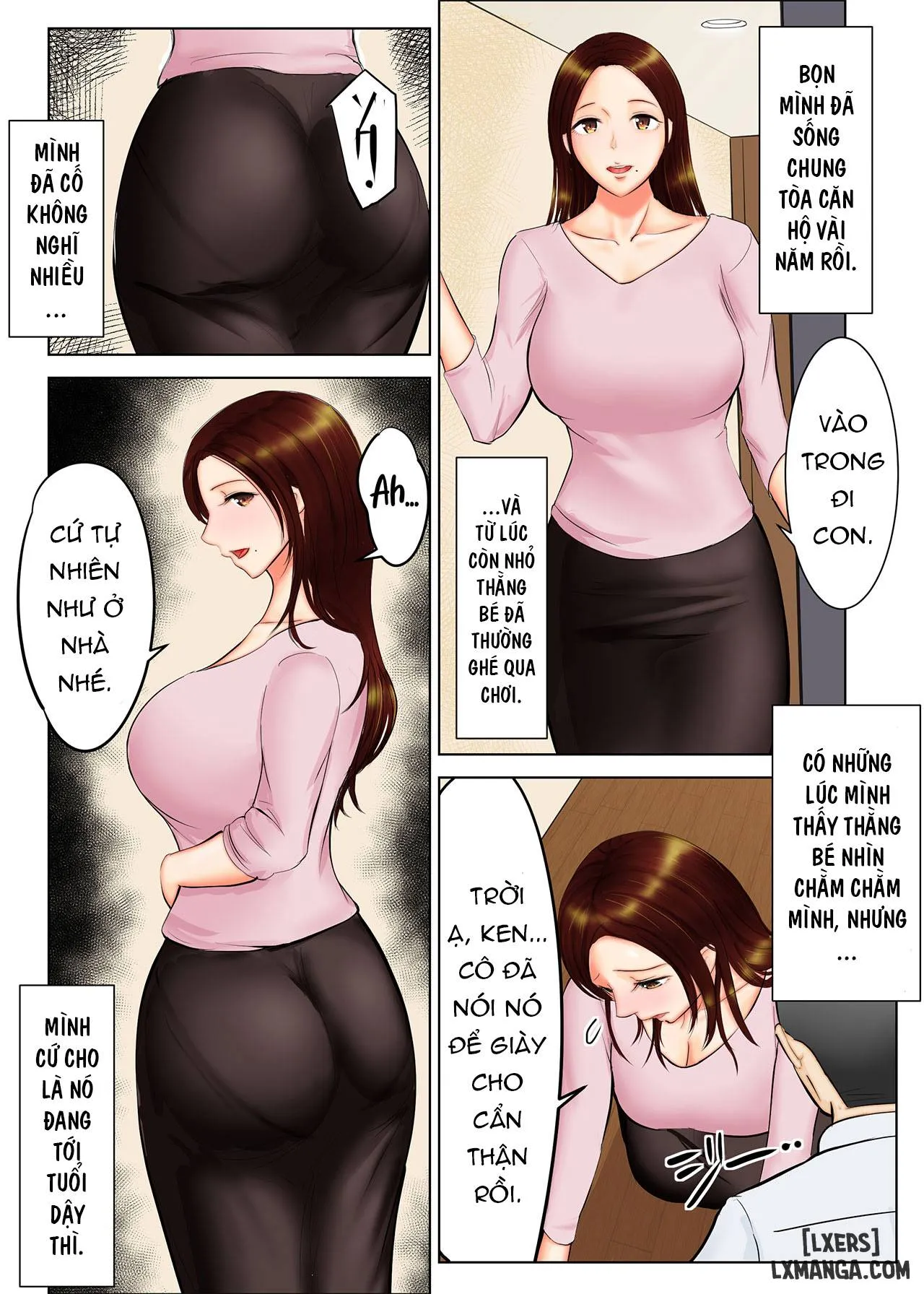 HentaiVN.net - Ảnh 1 - Tomohaha Ganbou - Desire for a Friends Mother - Chap 1