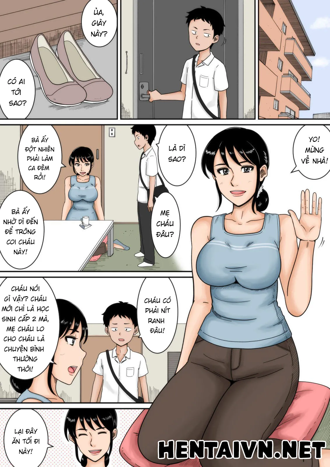 HentaiVN.net - Ảnh 3 - Dì và tôi [Aunt and Me; Boku to Oba] - Oneshot