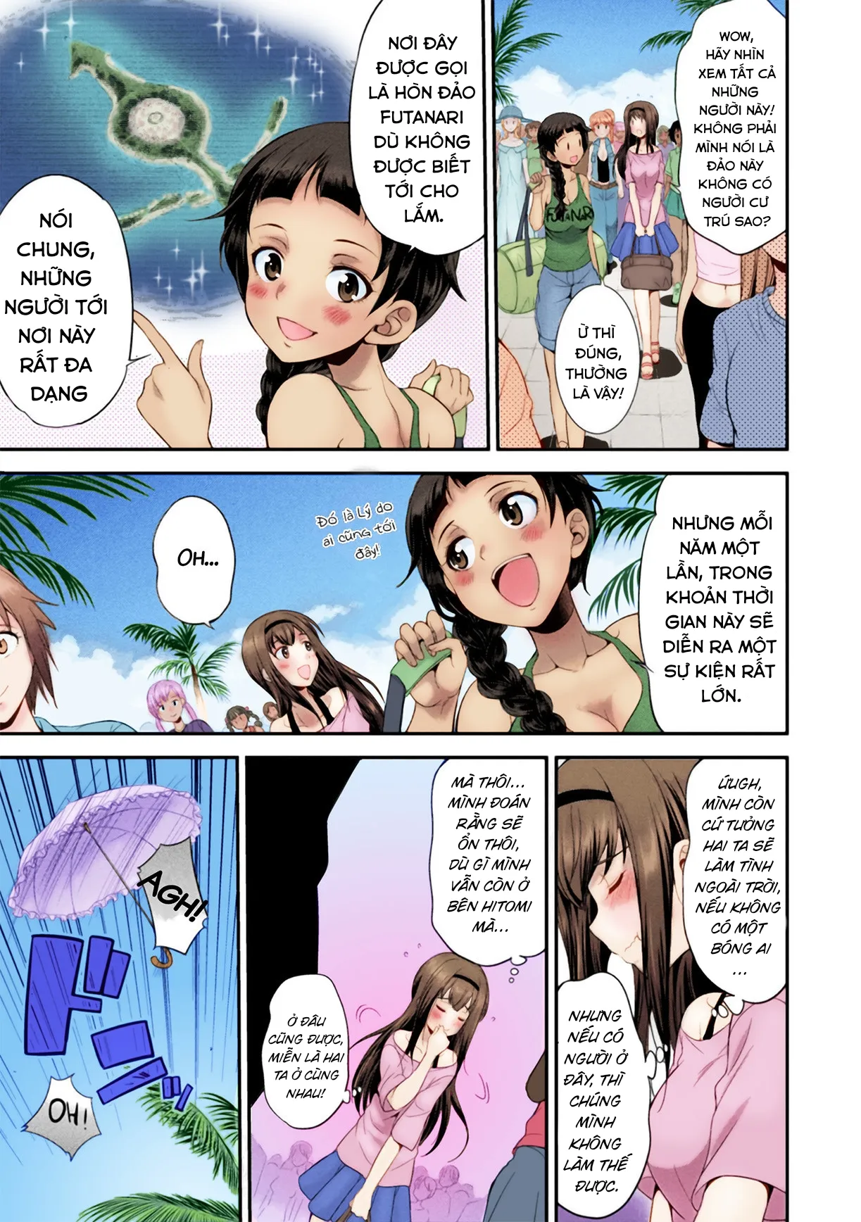 HentaiVN.net - Ảnh 10 - Đại chiến Futa~Nữ hoàng dương vật [Futanarijima ~The Queen of Penis~] - Chap 1