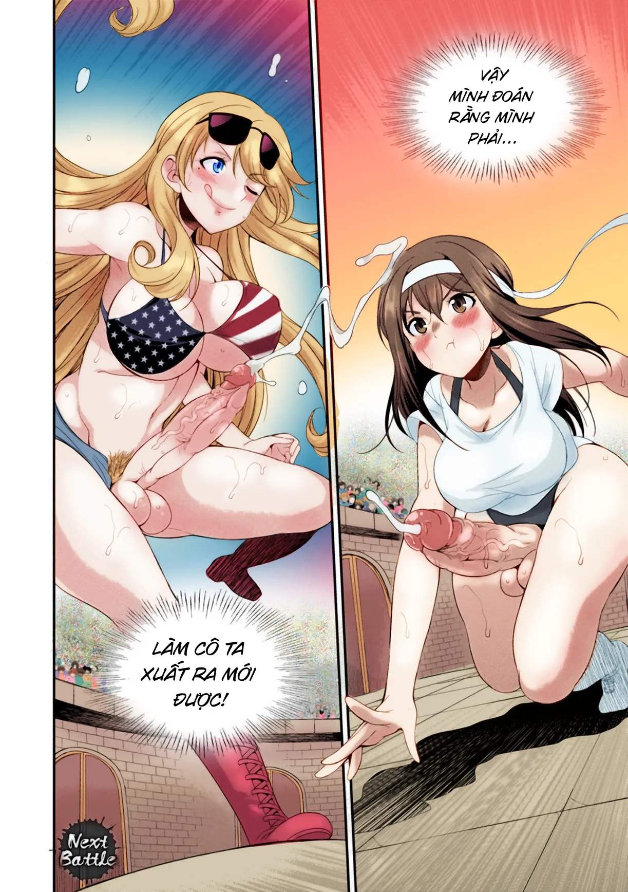 HentaiVN.net - Ảnh 34 - Đại chiến Futa~Nữ hoàng dương vật [Futanarijima ~The Queen of Penis~] - Chap 1