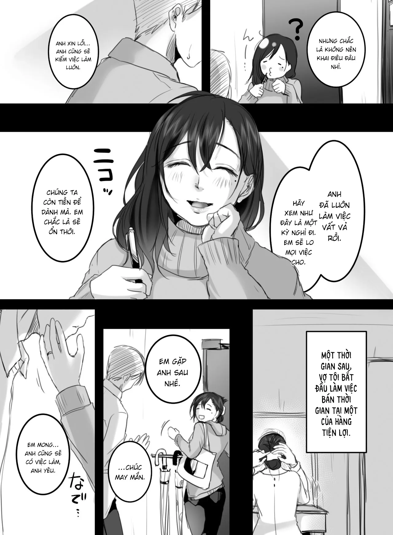 HentaiVN.net - Ảnh 4 - 15 phút tăng ca [15-Fun No Zangyou; RE: 15-Fun No Zangyou] - Chương 2.2: Chương của người chồng