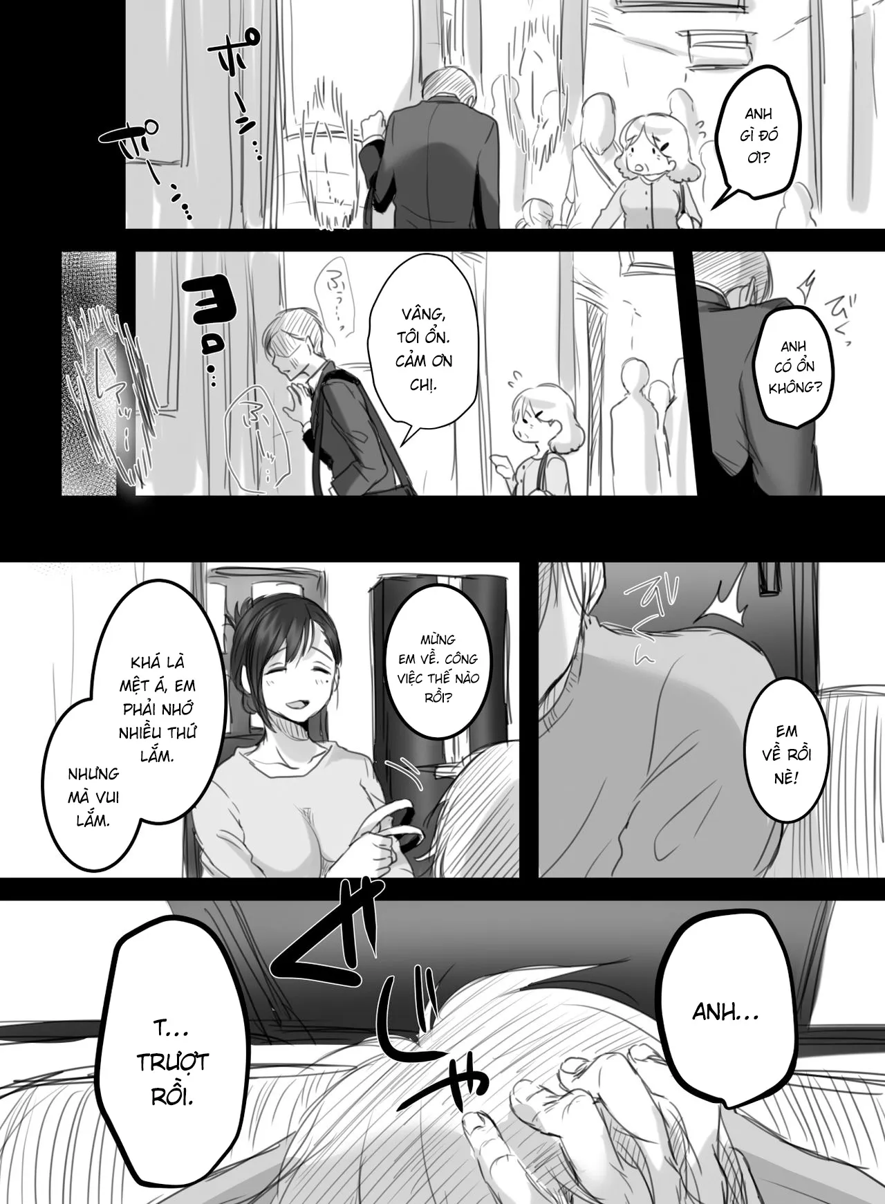 HentaiVN.net - Ảnh 6 - 15 phút tăng ca [15-Fun No Zangyou; RE: 15-Fun No Zangyou] - Chương 2.2: Chương của người chồng