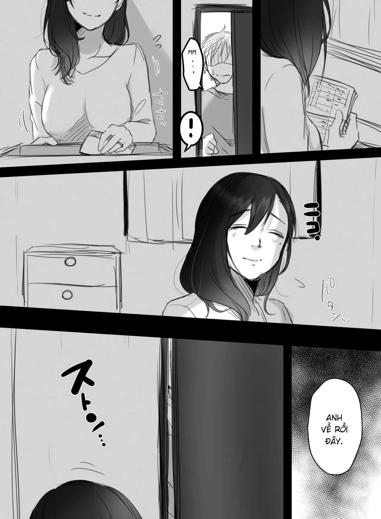 HentaiVN.net - Ảnh 8 - 15 phút tăng ca [15-Fun No Zangyou; RE: 15-Fun No Zangyou] - Chương 2.2: Chương của người chồng