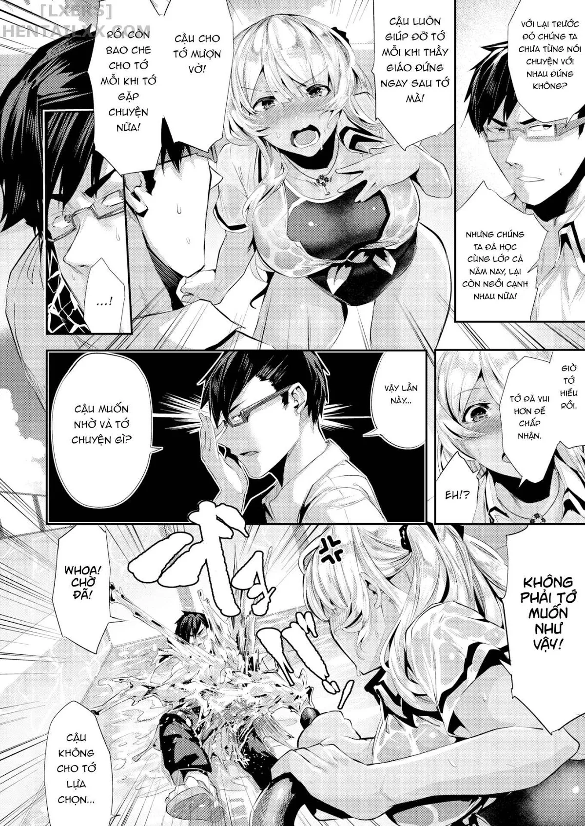 HentaiVN.net - Ảnh 10 - Milky Time (Trọn bộ) [Bitch on the Beach; Princess on Ice; D for Dicktory!; Light Brown Temptation; Streak Racer; Hundred Steamy Poems, One Winning Hand!; As If Soaring; Shutter Babes; Playstage; Fuck School! Red-Face Club] - Chap 3: Light Brown Temptation