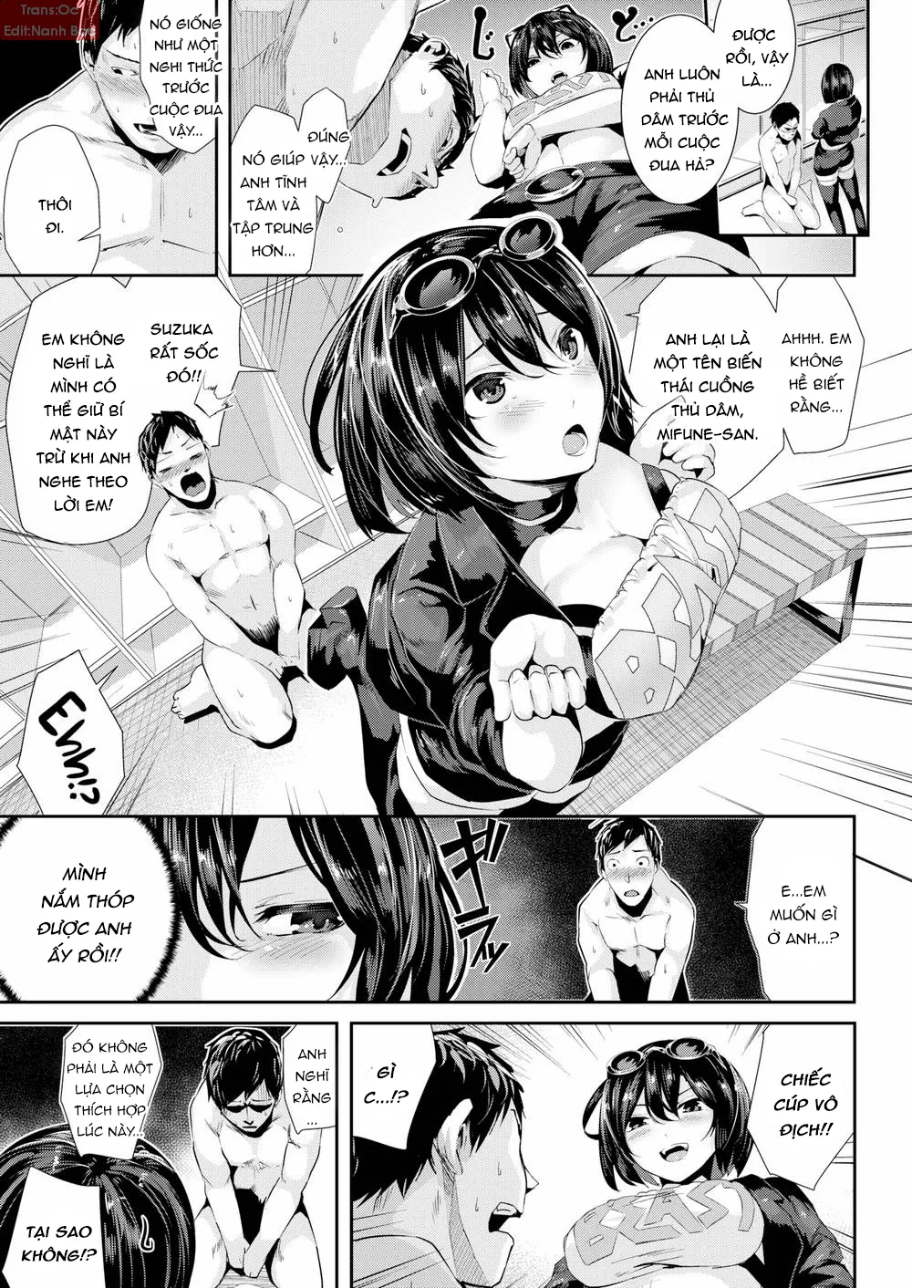 HentaiVN.net - Ảnh 8 - Milky Time (Trọn bộ) [Bitch on the Beach; Princess on Ice; D for Dicktory!; Light Brown Temptation; Streak Racer; Hundred Steamy Poems, One Winning Hand!; As If Soaring; Shutter Babes; Playstage; Fuck School! Red-Face Club] - Chap 4: Streak Racer