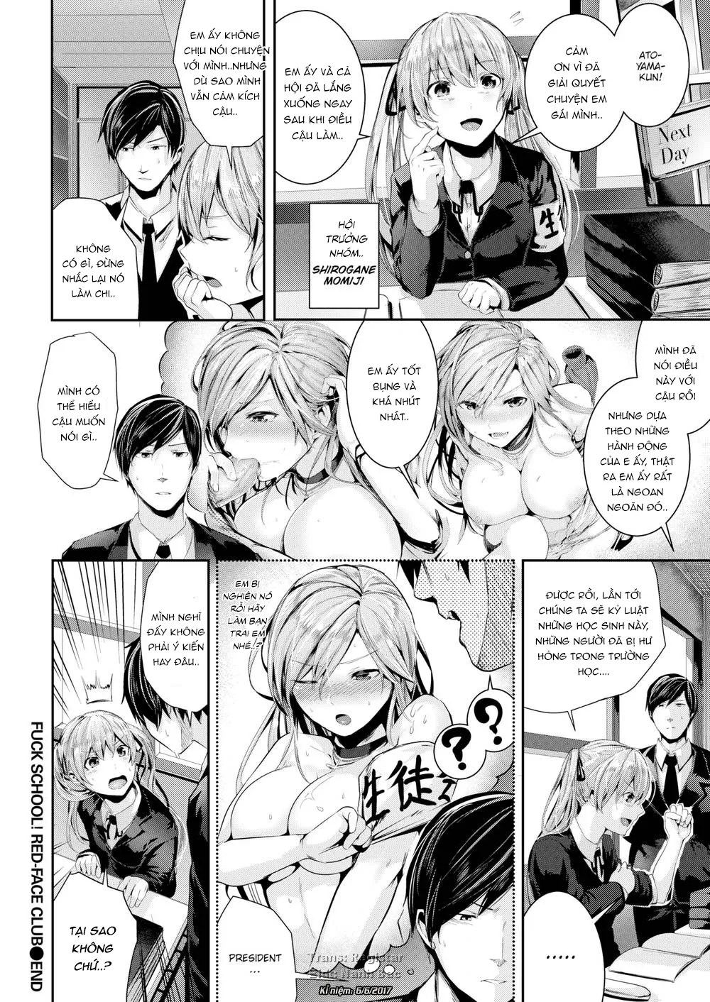 HentaiVN.net - Ảnh 18 - Milky Time (Trọn bộ) [Bitch on the Beach; Princess on Ice; D for Dicktory!; Light Brown Temptation; Streak Racer; Hundred Steamy Poems, One Winning Hand!; As If Soaring; Shutter Babes; Playstage; Fuck School! Red-Face Club] - Chap 10: Fuck School! Red-Face Club