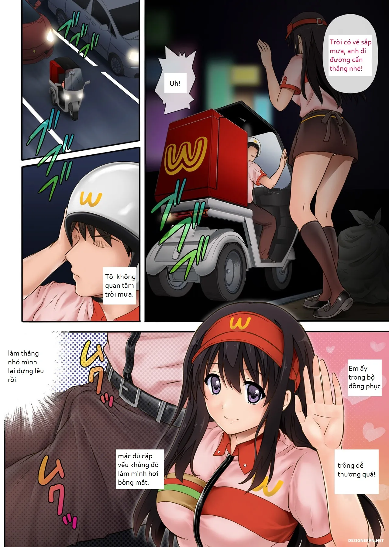 HentaiVN.net - Ảnh 10 - Quản lí, tôi và anh ấy. [Kare to Watashi to Tenchou no Shinya Kinmu] - Chap 1