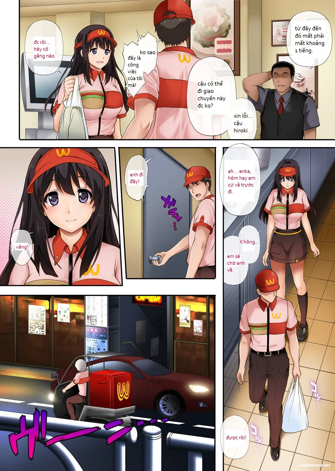 HentaiVN.net - Ảnh 14 - Quản lí, tôi và anh ấy. [Kare to Watashi to Tenchou no Shinya Kinmu] - Chap 1