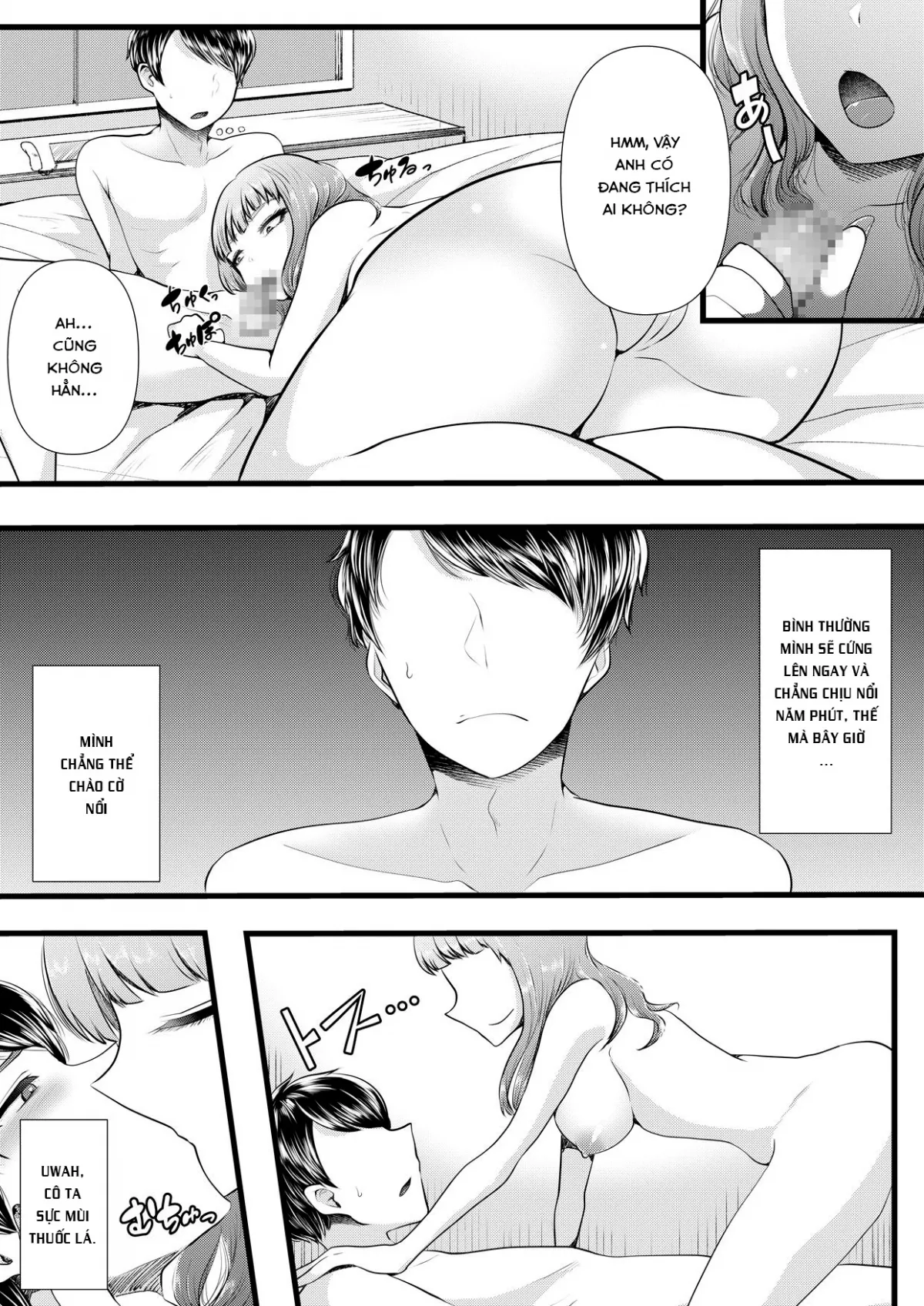 HentaiVN.net - Ảnh 10 - Hajimete no Netorare Maso-ka Choukyou 3 ~Bed no Shita Hen~ [My First Cuckold Masochist Training 3] - Oneshot