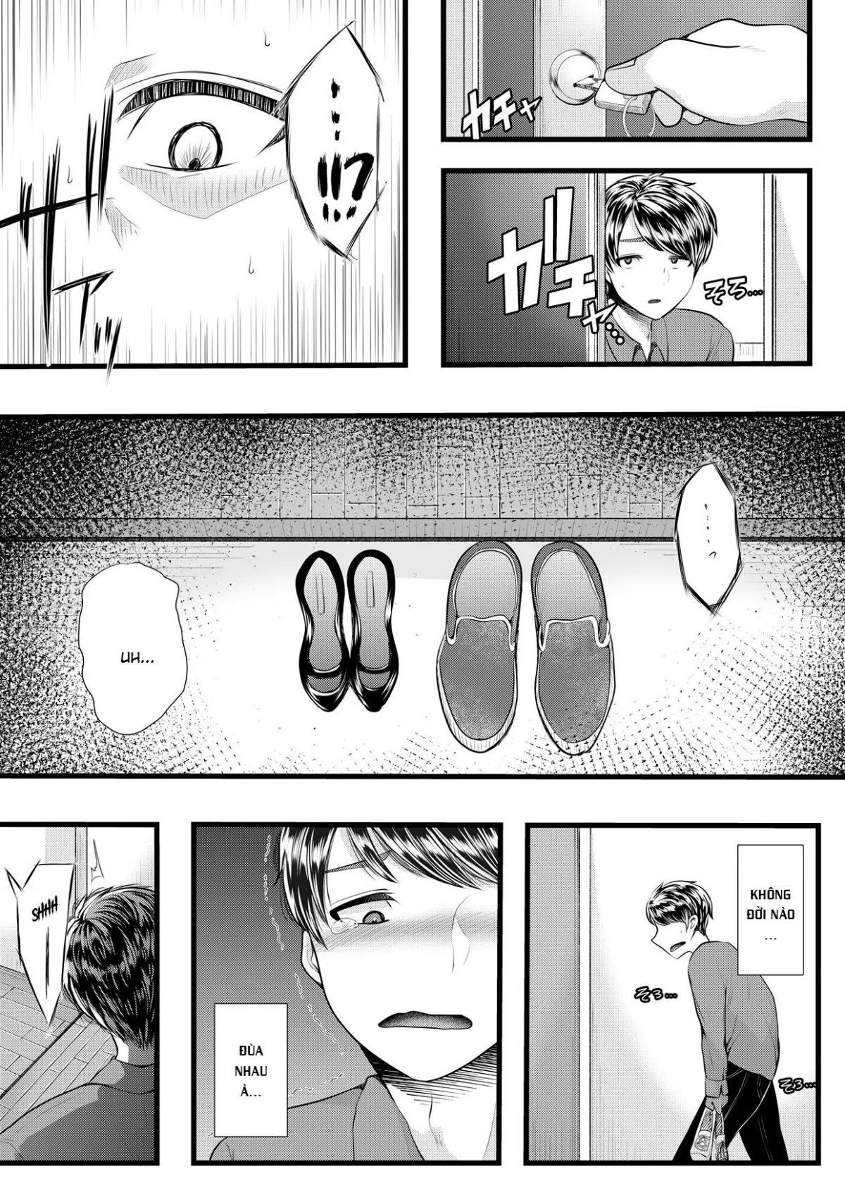 HentaiVN.net - Ảnh 14 - Hajimete no Netorare Maso-ka Choukyou 3 ~Bed no Shita Hen~ [My First Cuckold Masochist Training 3] - Oneshot