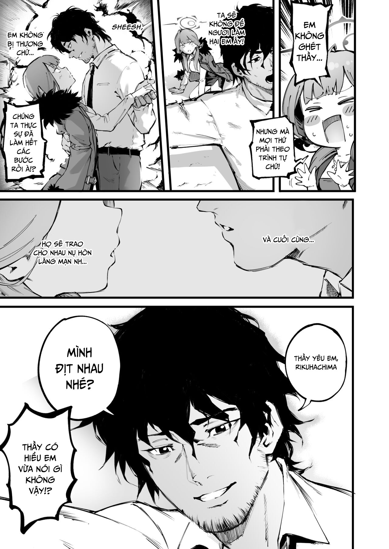 HentaiVN.net - Ảnh 10 - Thầy yêu em, Rikuhachima! - Chap 1
