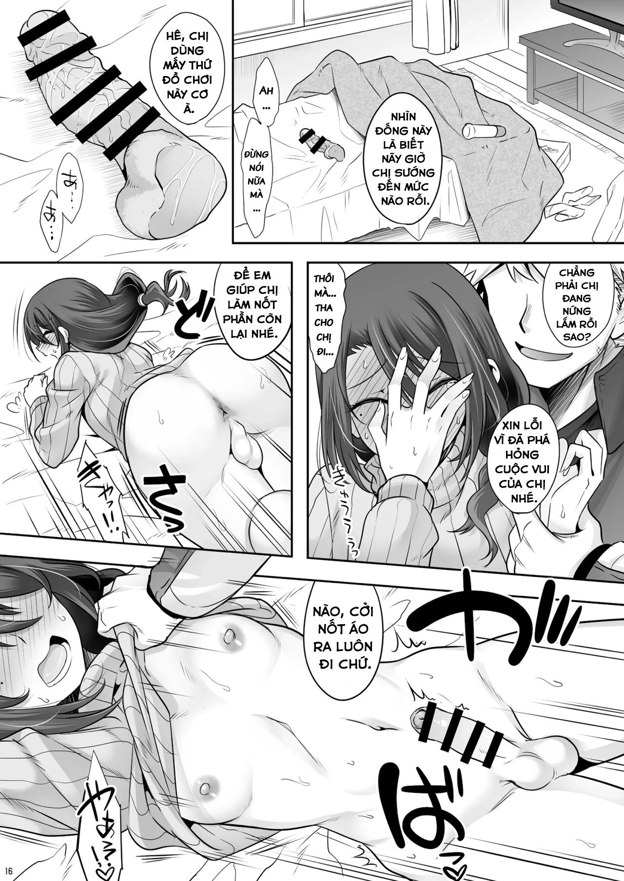 HentaiVN.net - Ảnh 16 - Chị Hàng Xóm Dâm Đãng - Chap 1