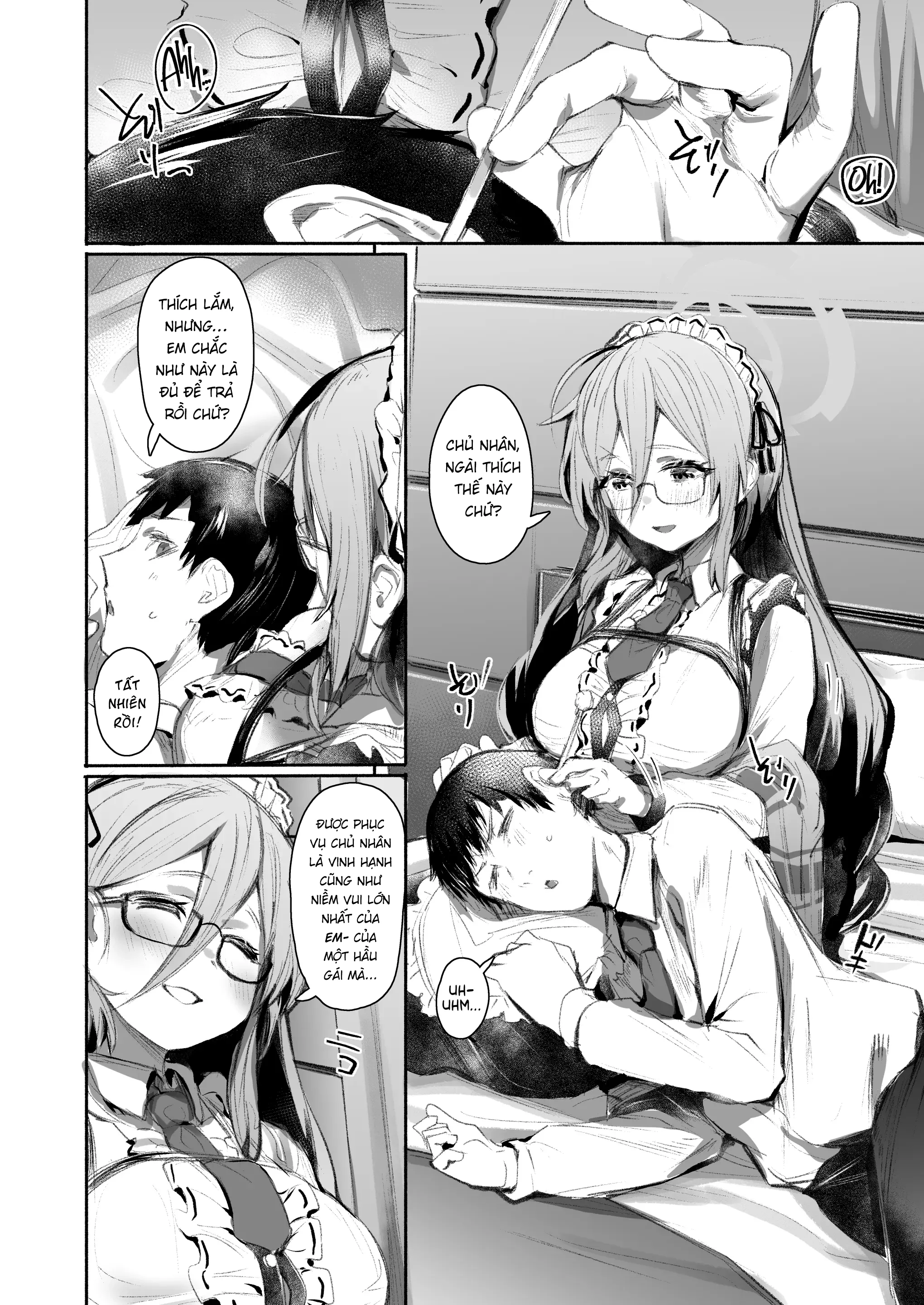 HentaiVN.net - Ảnh 3 - Extra Service Shuujitsu Mitchaku Noukou Houshi - Chap 1