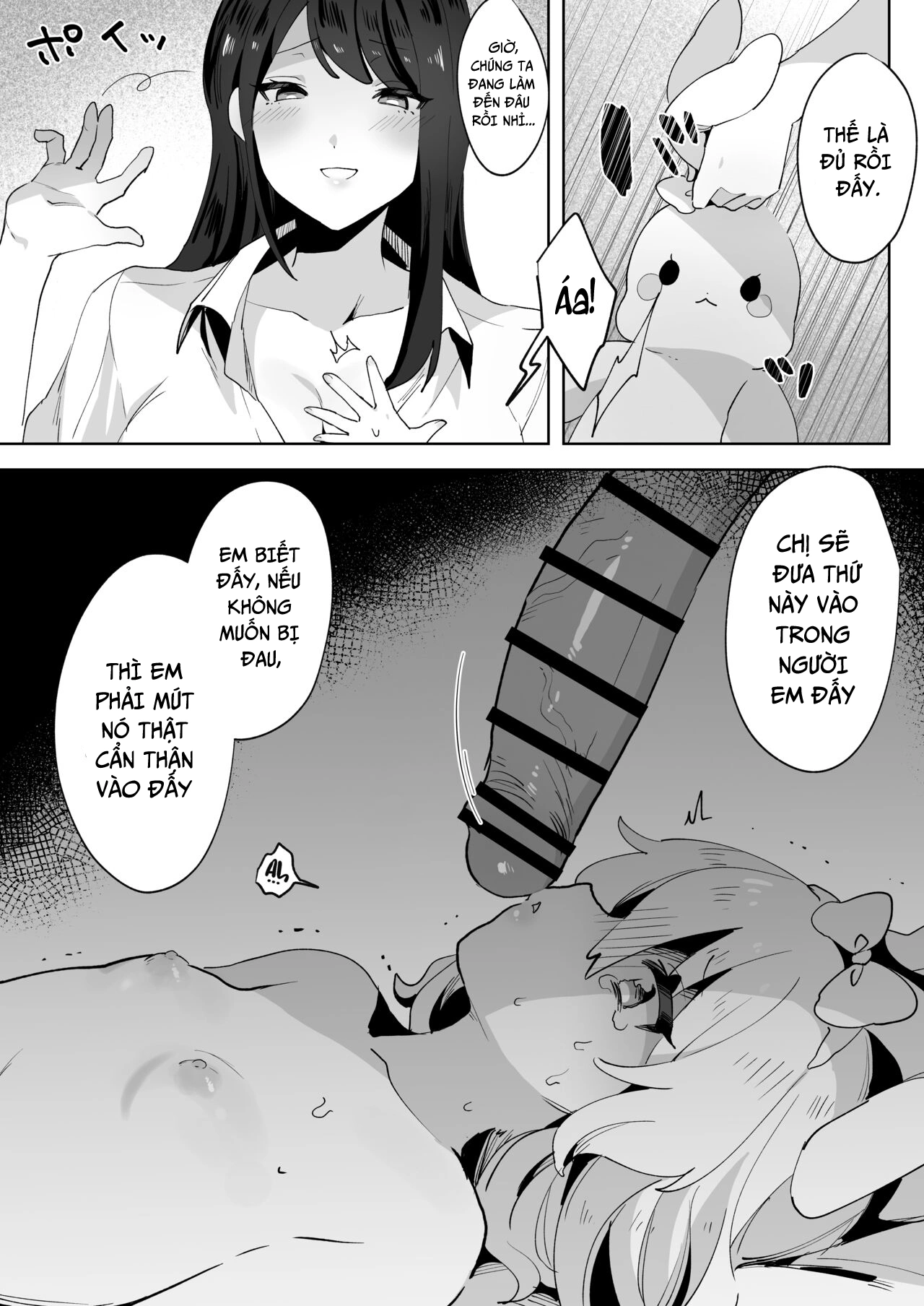 HentaiVN.net - Ảnh 13 - Cô bé bỏ nhà và chị gái futa - Chap 1
