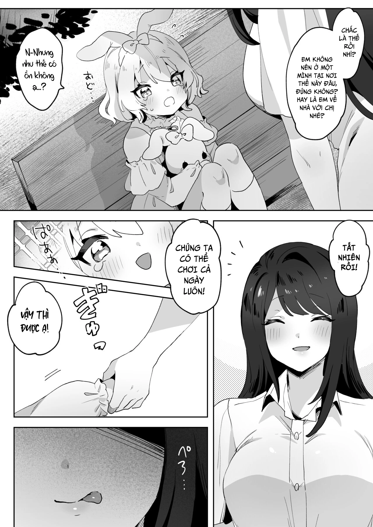 HentaiVN.net - Ảnh 3 - Cô bé bỏ nhà và chị gái futa - Chap 1