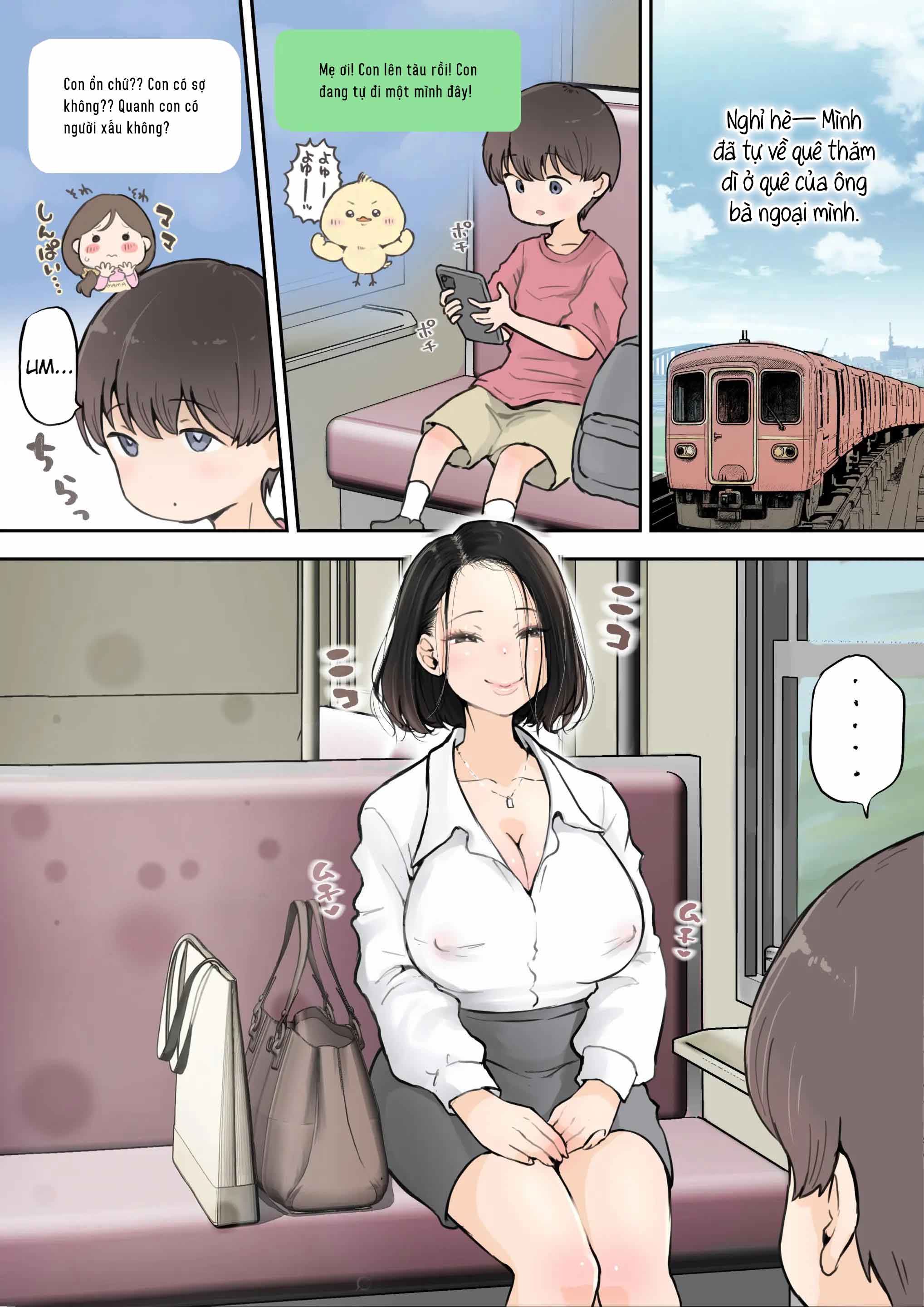 HentaiVN.net - Ảnh 3 - Chị gái đối diện trông khả nghi quáaa ! - Chap 1