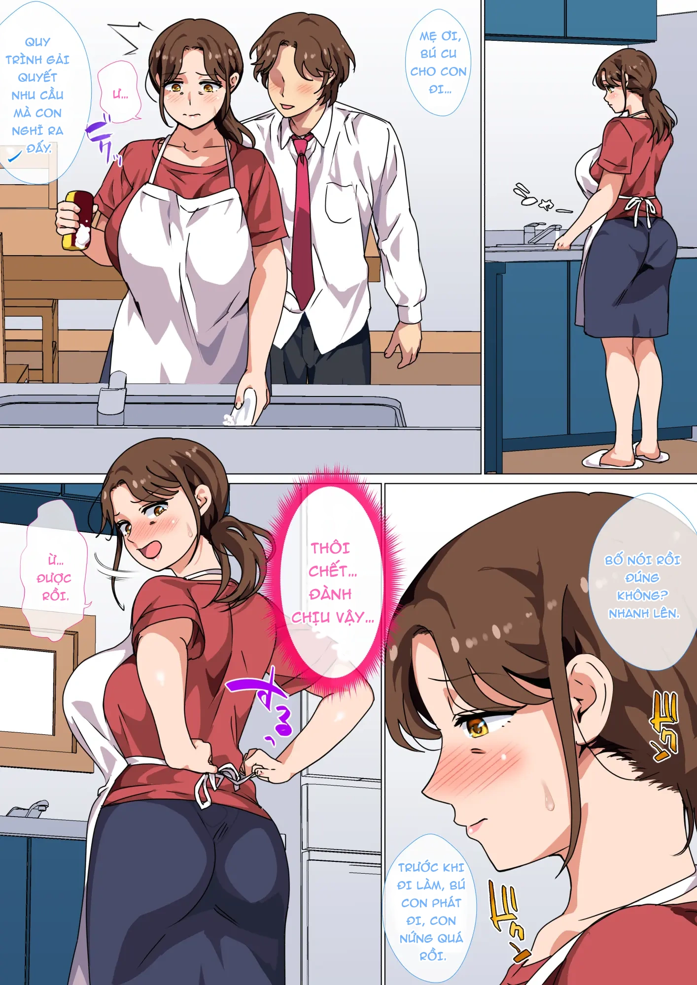 HentaiVN.net - Ảnh 6 - Musuko no Tsuyosugiru Seiyoku o Kaishou Suru no wa Haha no Tsutome desu! - Chap 1