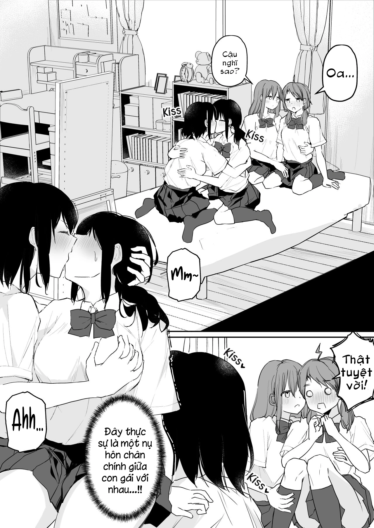 HentaiVN.net - Ảnh 13 - Yuri Zuki Joshi ga Nandemoari no Ousama Game Yatta Kekka - Chap 1