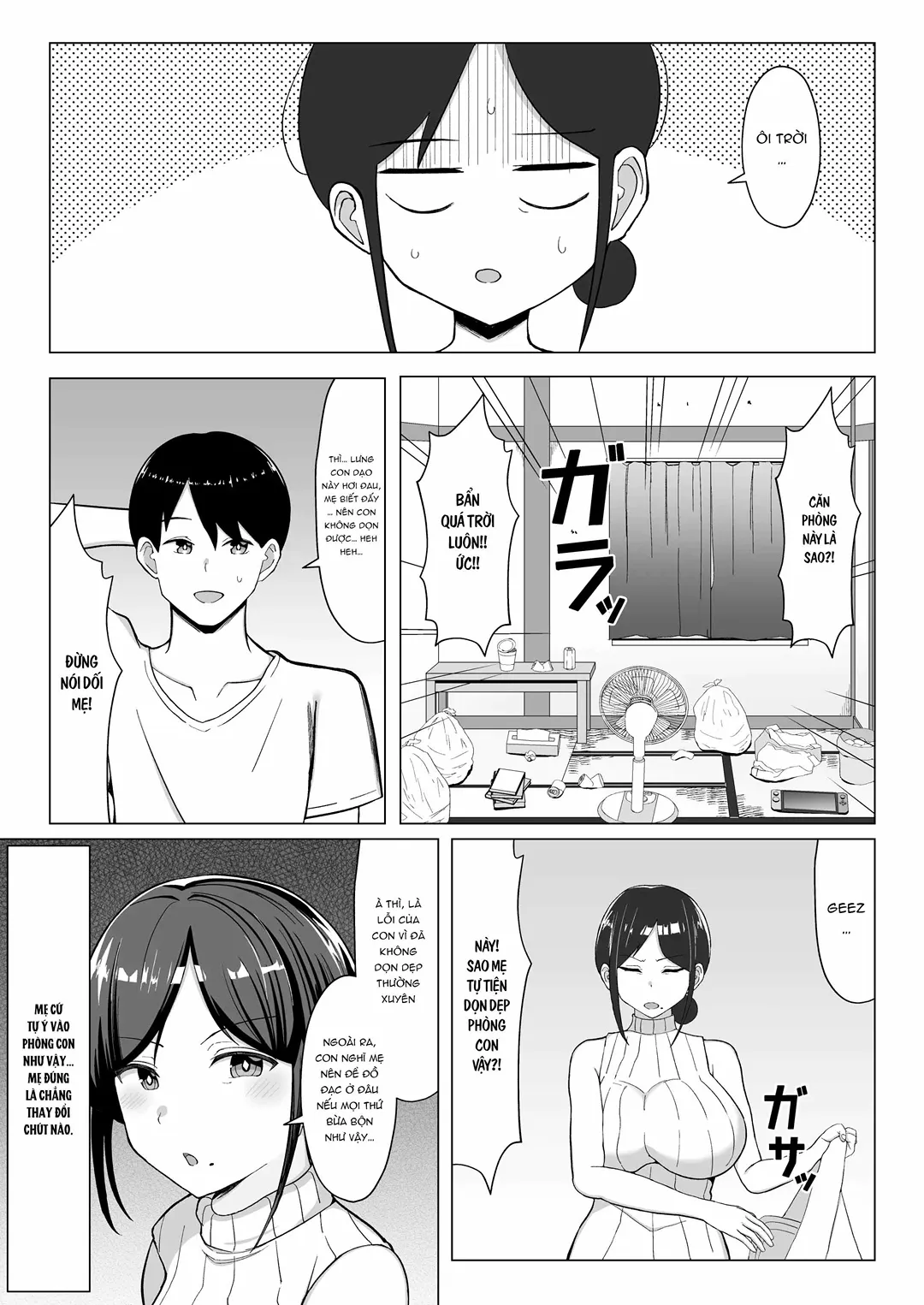 HentaiVN.net - Ảnh 4 - Ở cùng mẹ trong căn phòng 7m² - Chap 1
