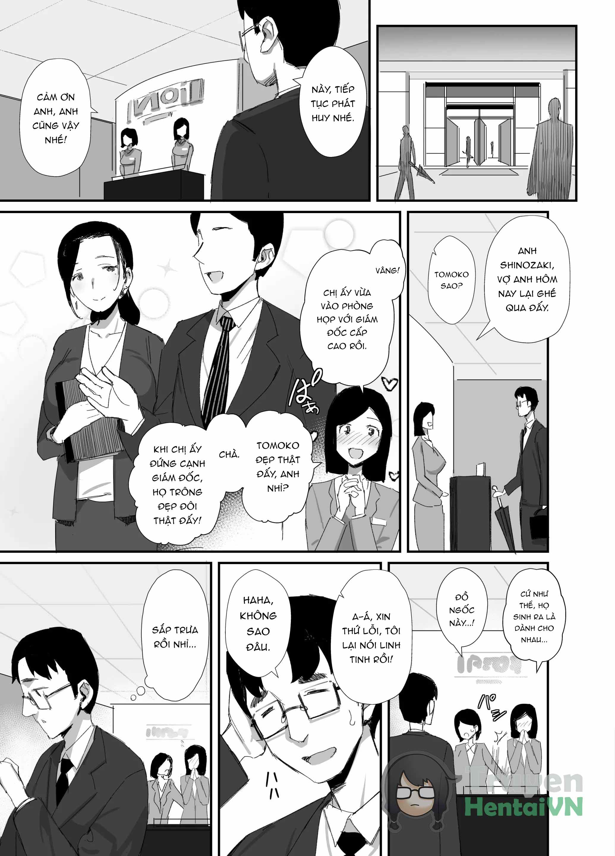 HentaiVN.net - Ảnh 9 - Shokuba Fukki shita Hitozuma ga Netorare Ochiru made 2 - Chap 1