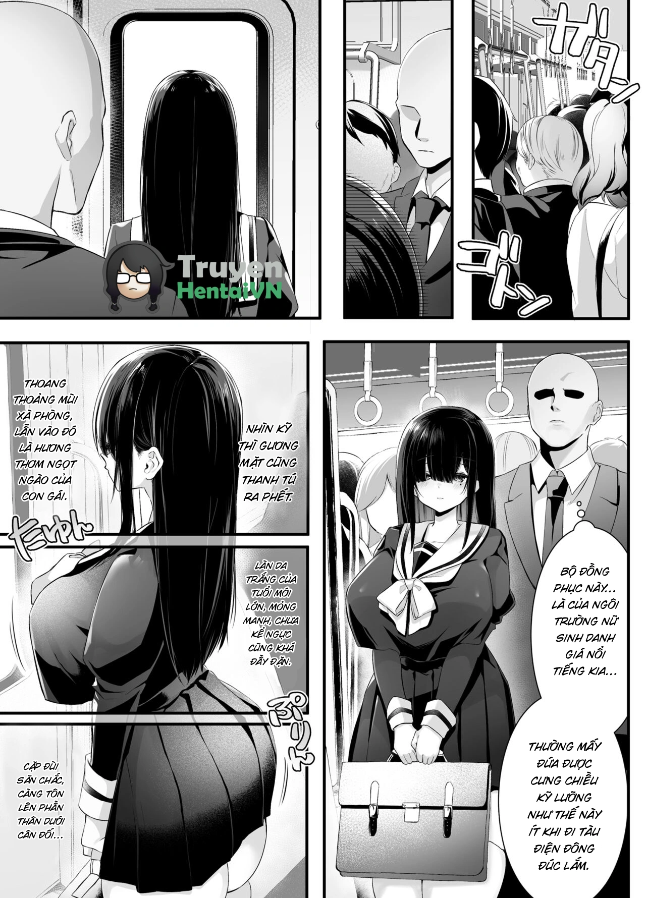 HentaiVN.net - Ảnh 7 - Fujun Isei Kouyuu shitara Soku Taigaku no Seijun Muku na Gakuensei ni Itazura ~Densha Chikan Hen~ - Chap 1