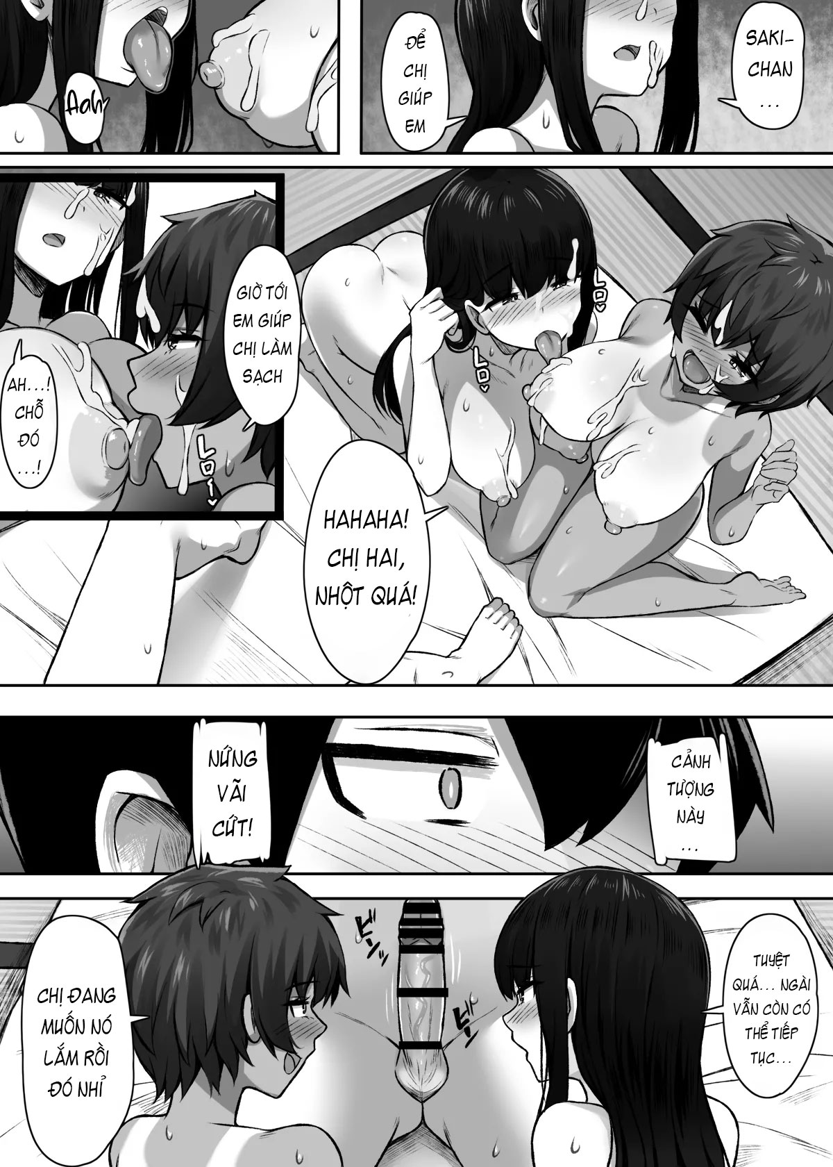 HentaiVN.net - Ảnh 35 - Hai Chị Em Ở Quán Trọ Quá Cởi Mở Trong Việc Làm Tình - Chap 1