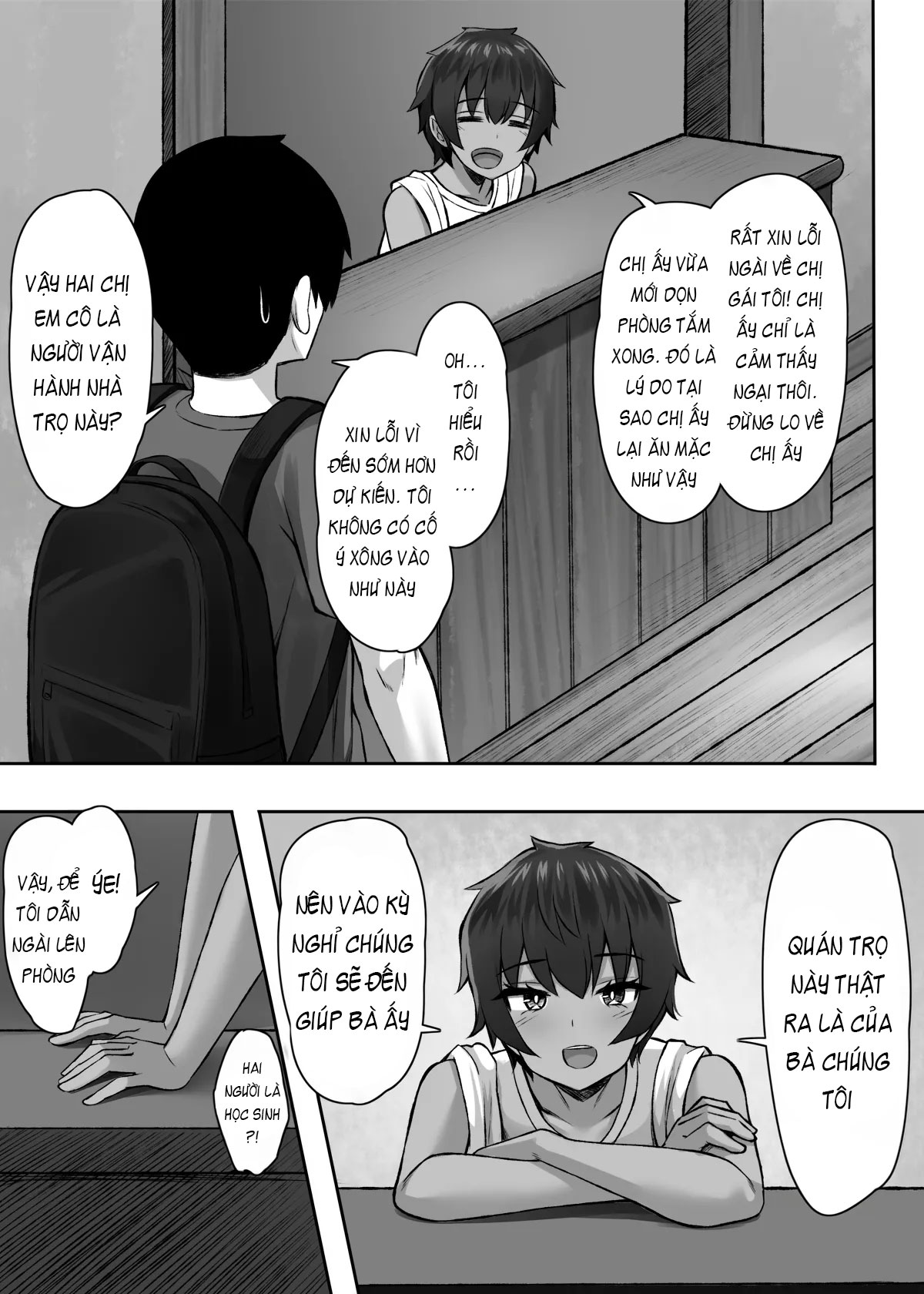 HentaiVN.net - Ảnh 5 - Hai Chị Em Ở Quán Trọ Quá Cởi Mở Trong Việc Làm Tình - Chap 1
