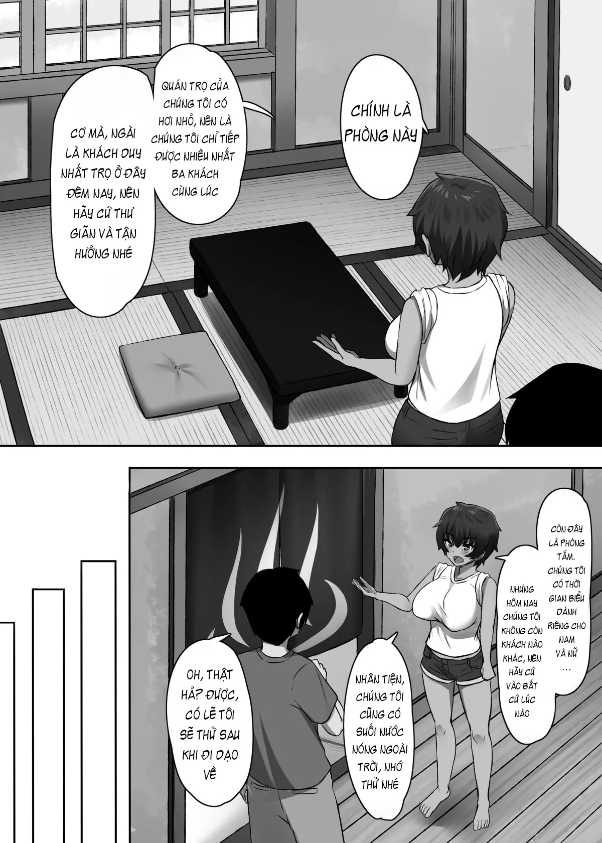 HentaiVN.net - Ảnh 8 - Hai Chị Em Ở Quán Trọ Quá Cởi Mở Trong Việc Làm Tình - Chap 1