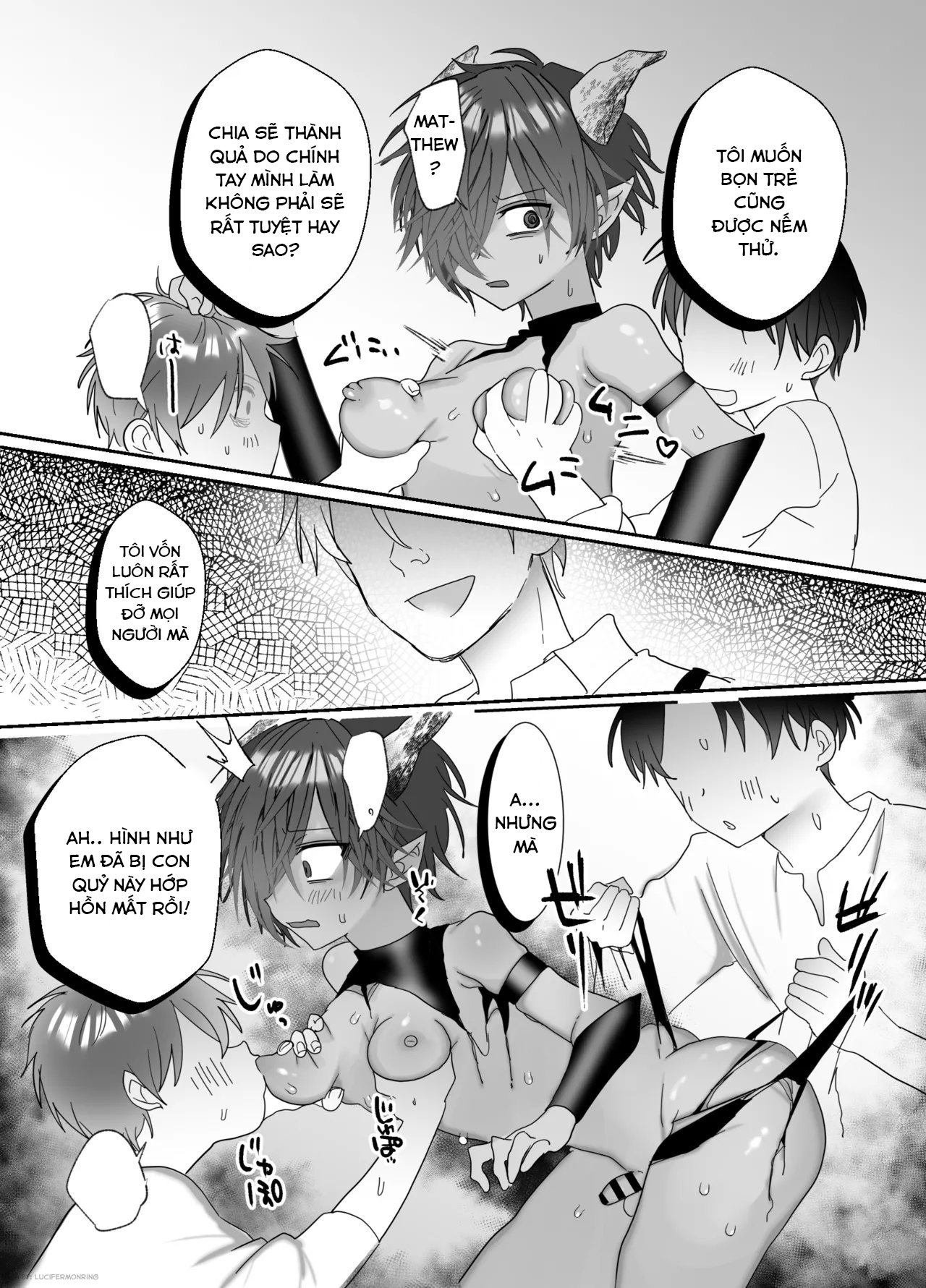 HentaiVN.net - Ảnh 16 - [おなすとろとろ(ポッチーマ)] クソガキに召喚されてHな奴○になりました。 - Chap 1