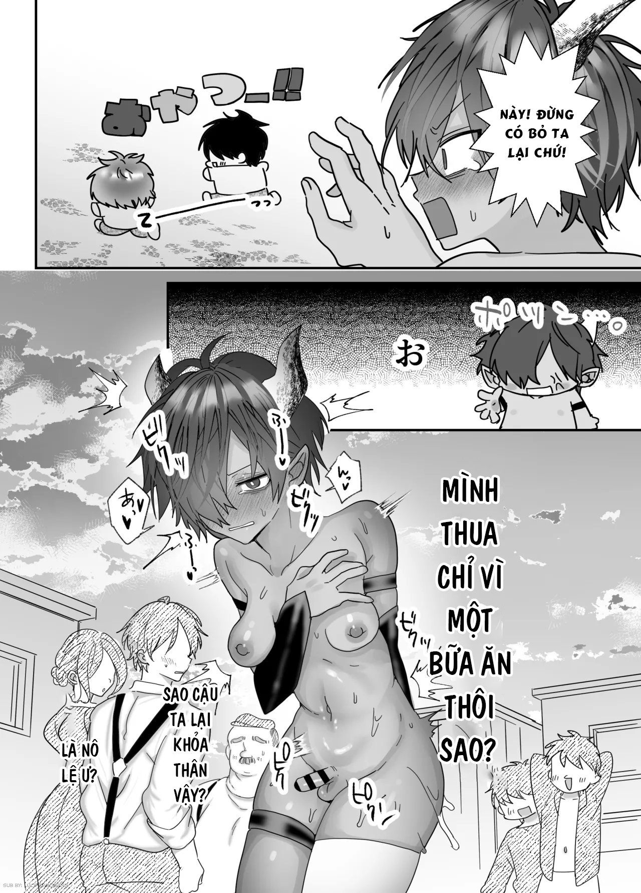 HentaiVN.net - Ảnh 25 - [おなすとろとろ(ポッチーマ)] クソガキに召喚されてHな奴○になりました。 - Chap 1