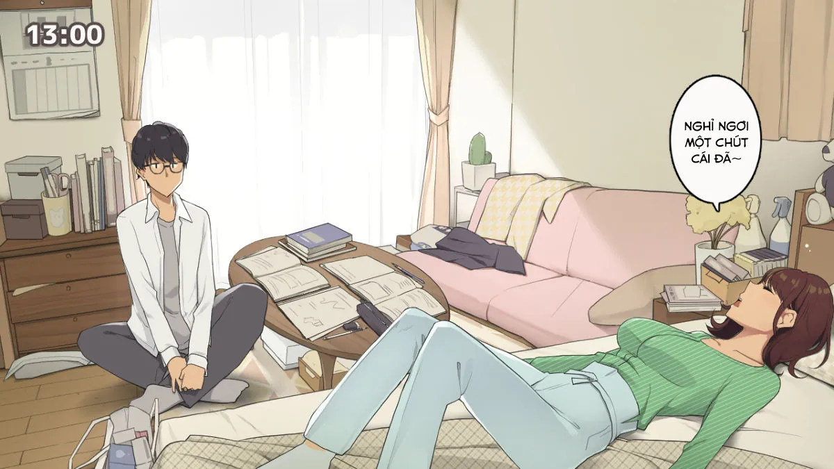 HentaiVN.net - Ảnh 6 - Chuẩn bị cho kỳ thi cùng bạn tôi [Hitorigurashi no Joshidaisei no Oheya, Tomodachi to Ichinichi Shuuchuu shite Benkyoukai shiyou to Kimeta Hi] - Chap 1