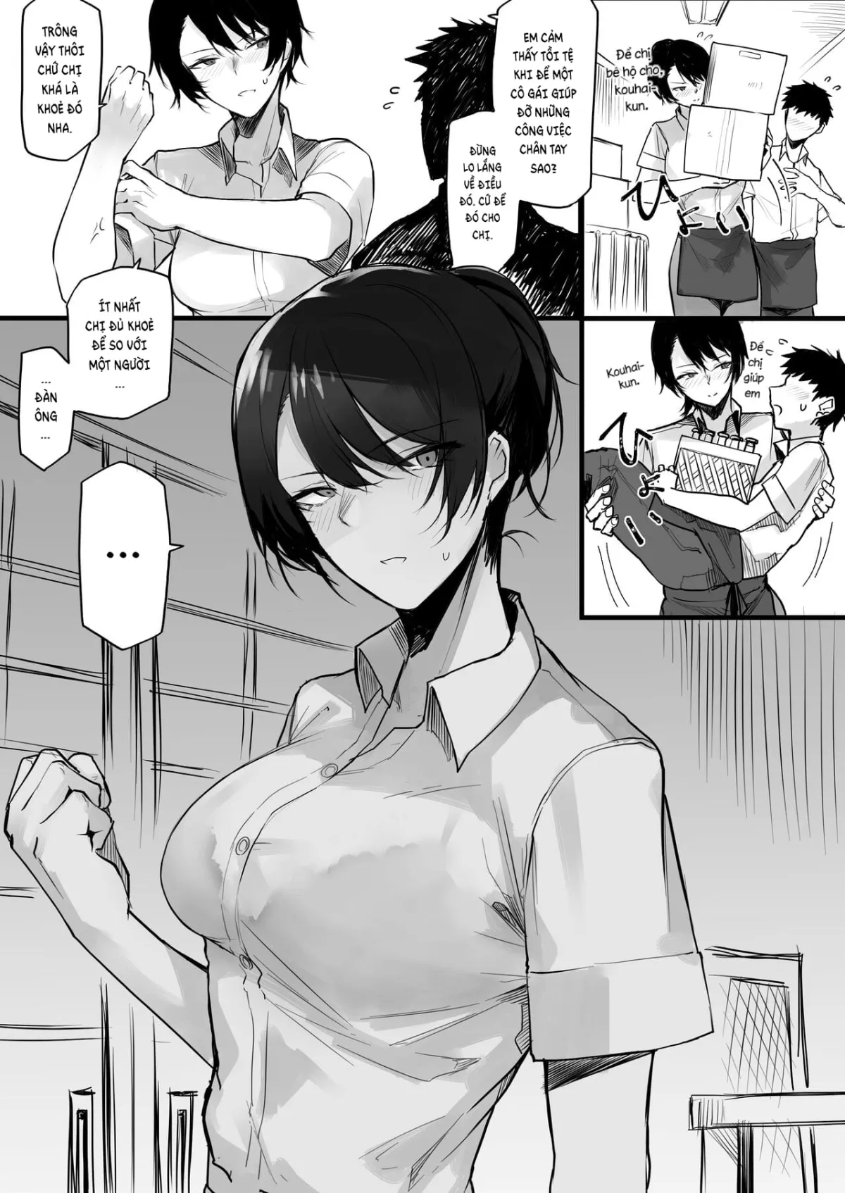 HentaiVN.net - Ảnh 4 - Chị Gái Mạnh Mẽ Đã Bị Ma Quỷ Cám Dỗ - Chap 1